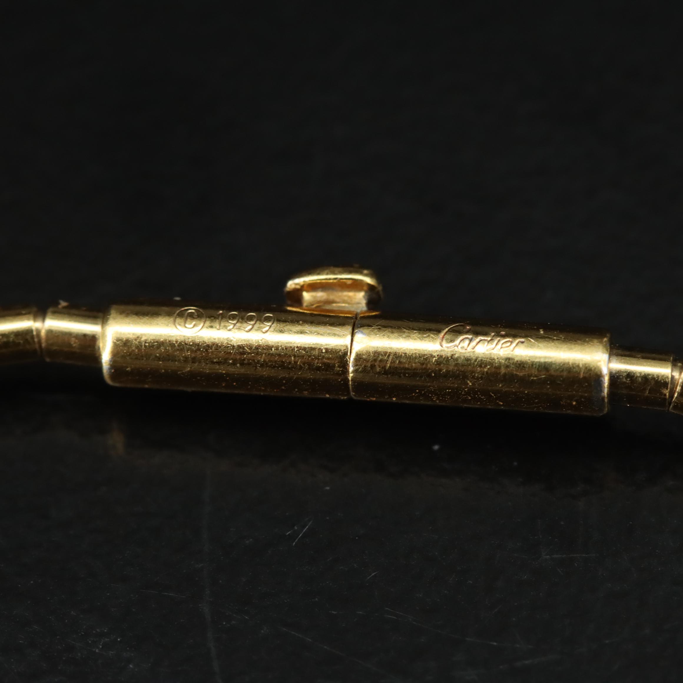 Cartier 18K Omega Tube Link Necklace