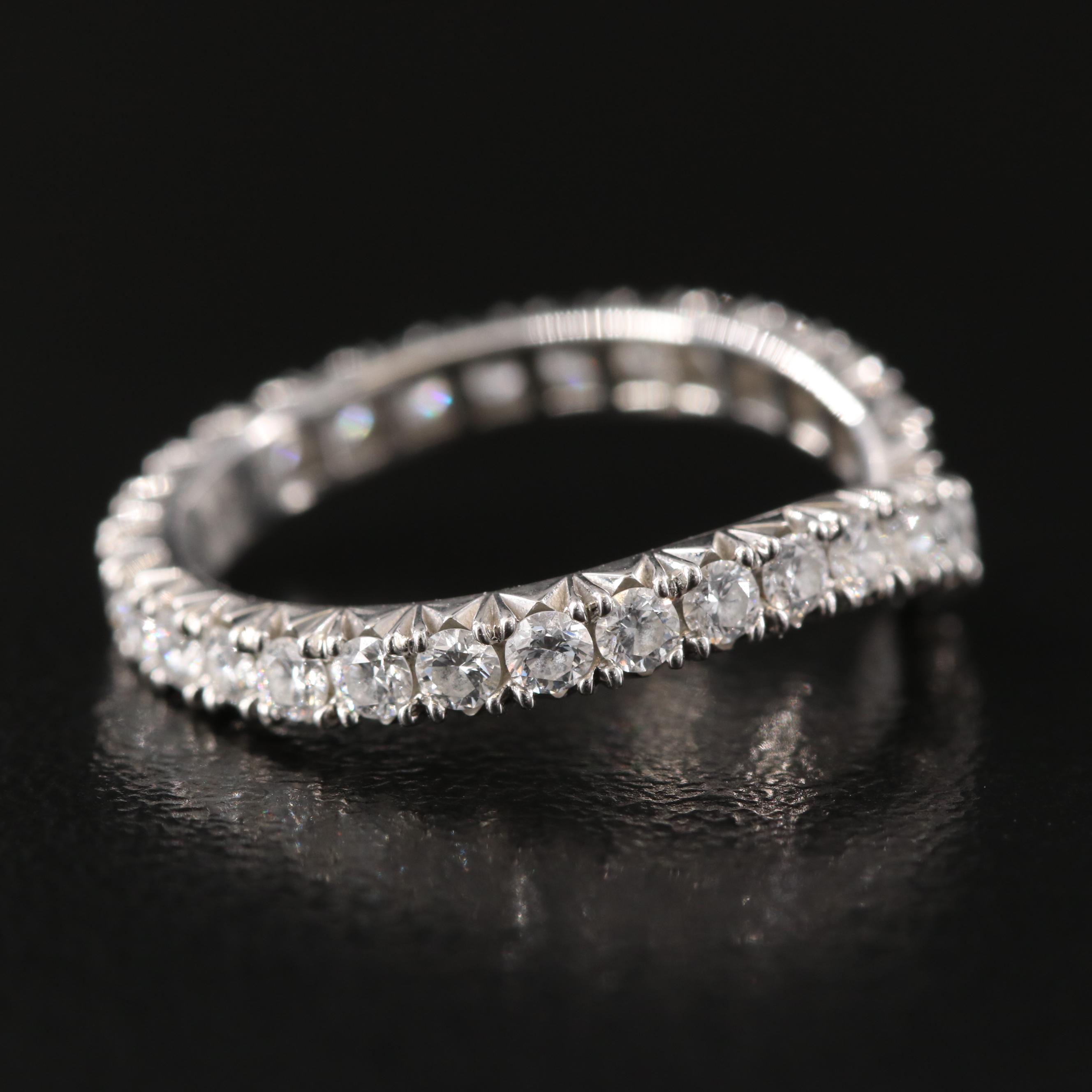 Harry Winston Ribbon Platinum 0.80 CTW Diamond Eternity Band