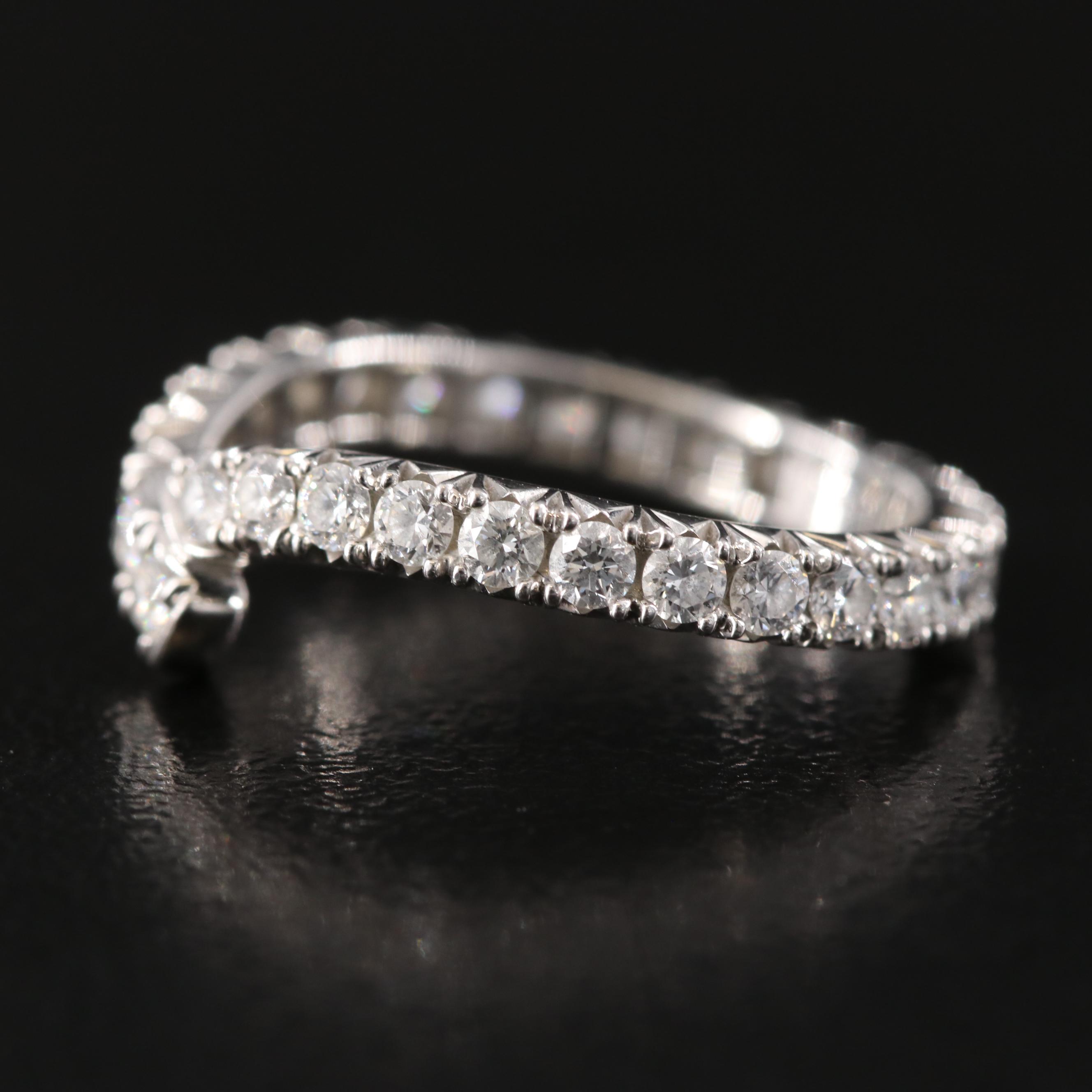 Harry Winston Ribbon Platinum 0.80 CTW Diamond Eternity Band