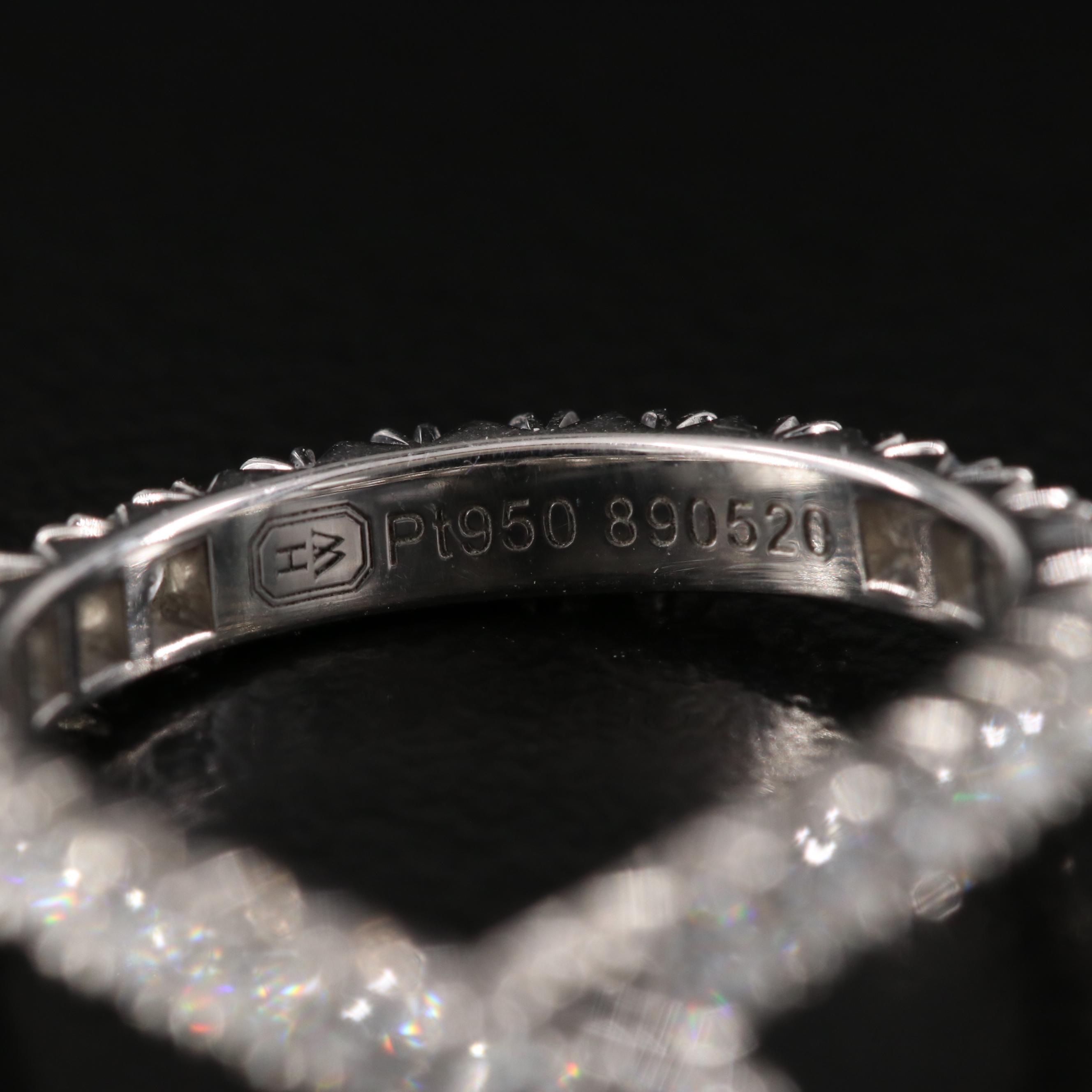 Harry Winston Ribbon Platinum 0.80 CTW Diamond Eternity Band