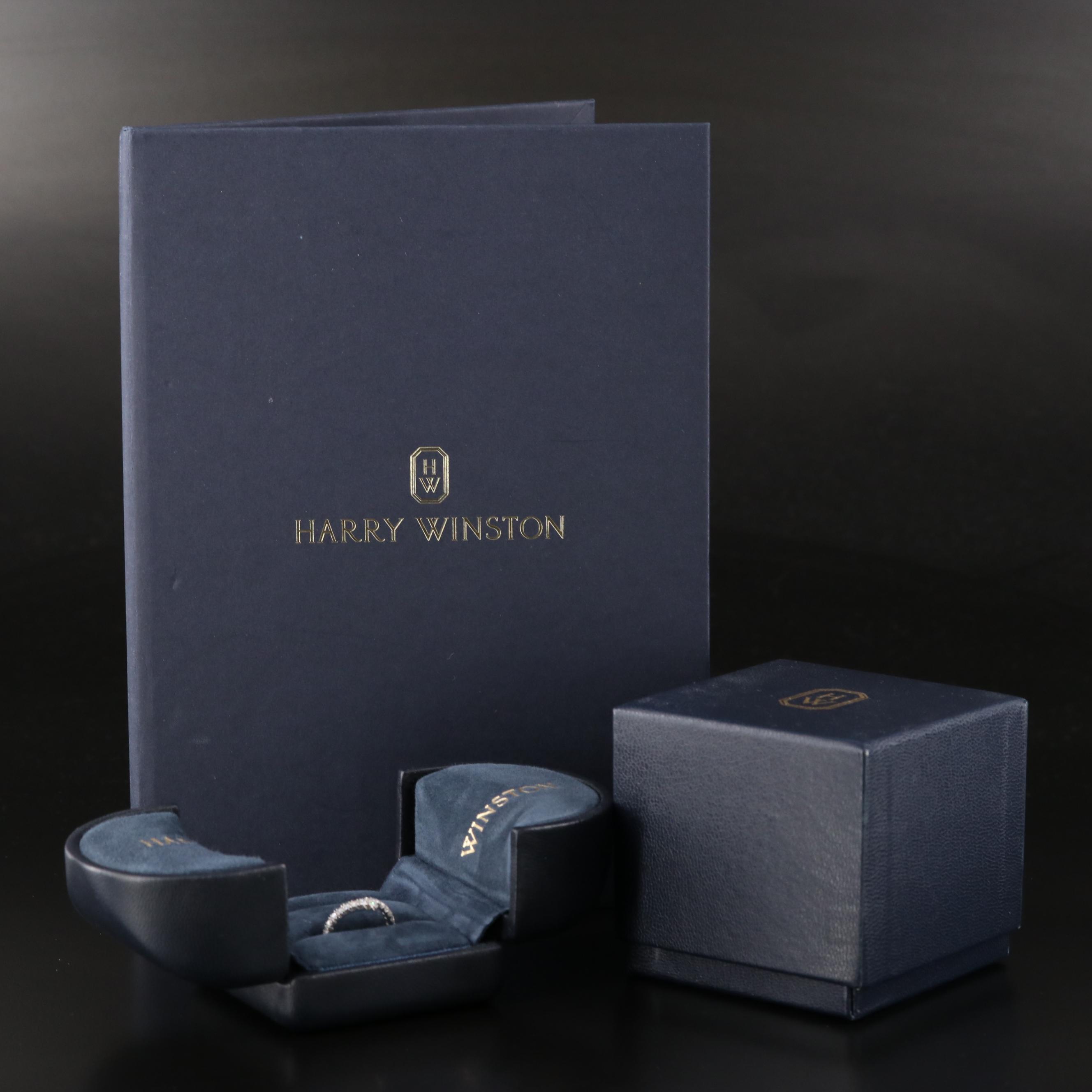 Harry Winston Ribbon Platinum 0.80 CTW Diamond Eternity Band