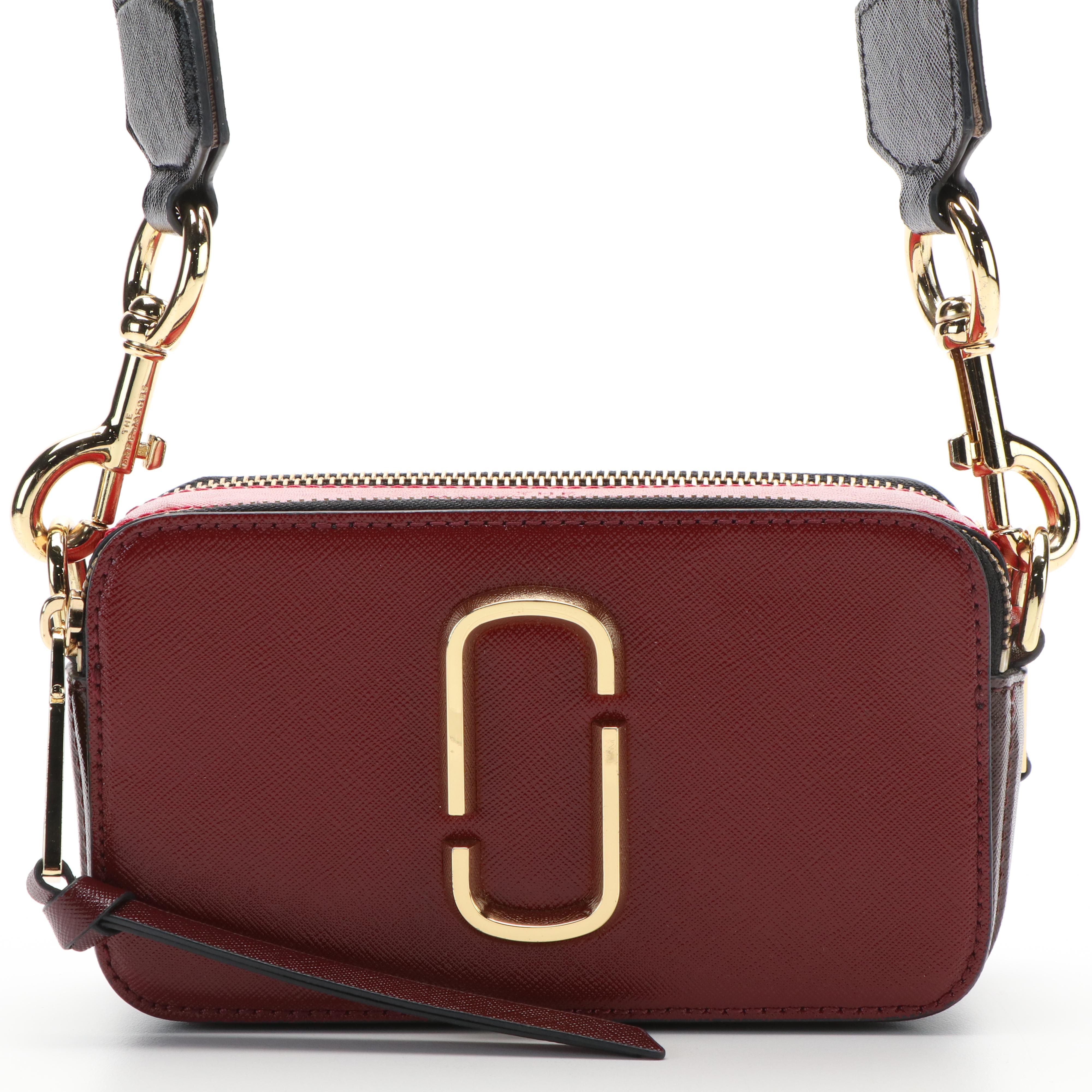 Marc Jacobs The Snapshot Camera Bag in Red and Burgundy Saffiano Leather