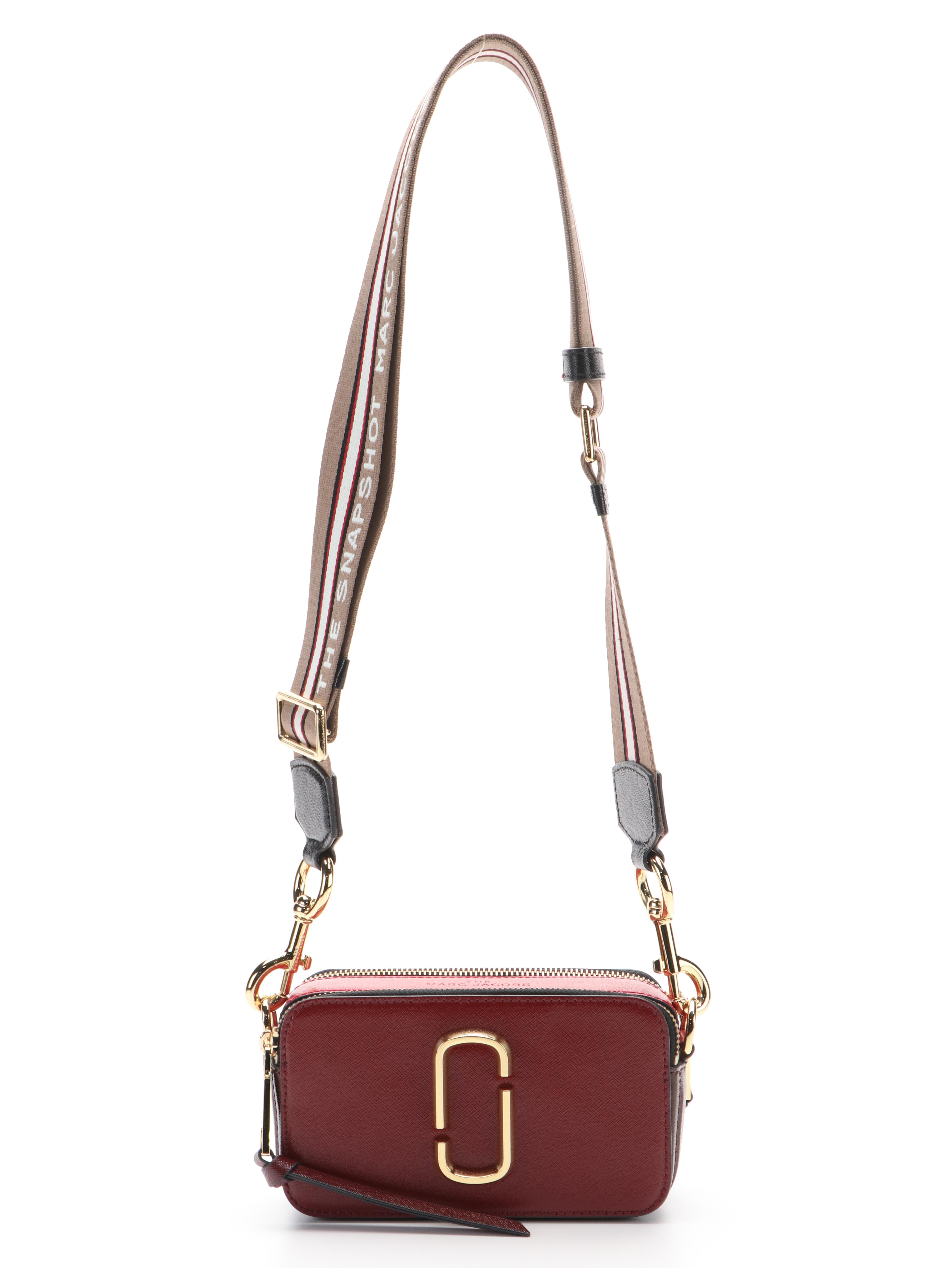 Marc Jacobs The Snapshot Camera Bag in Red and Burgundy Saffiano Leather