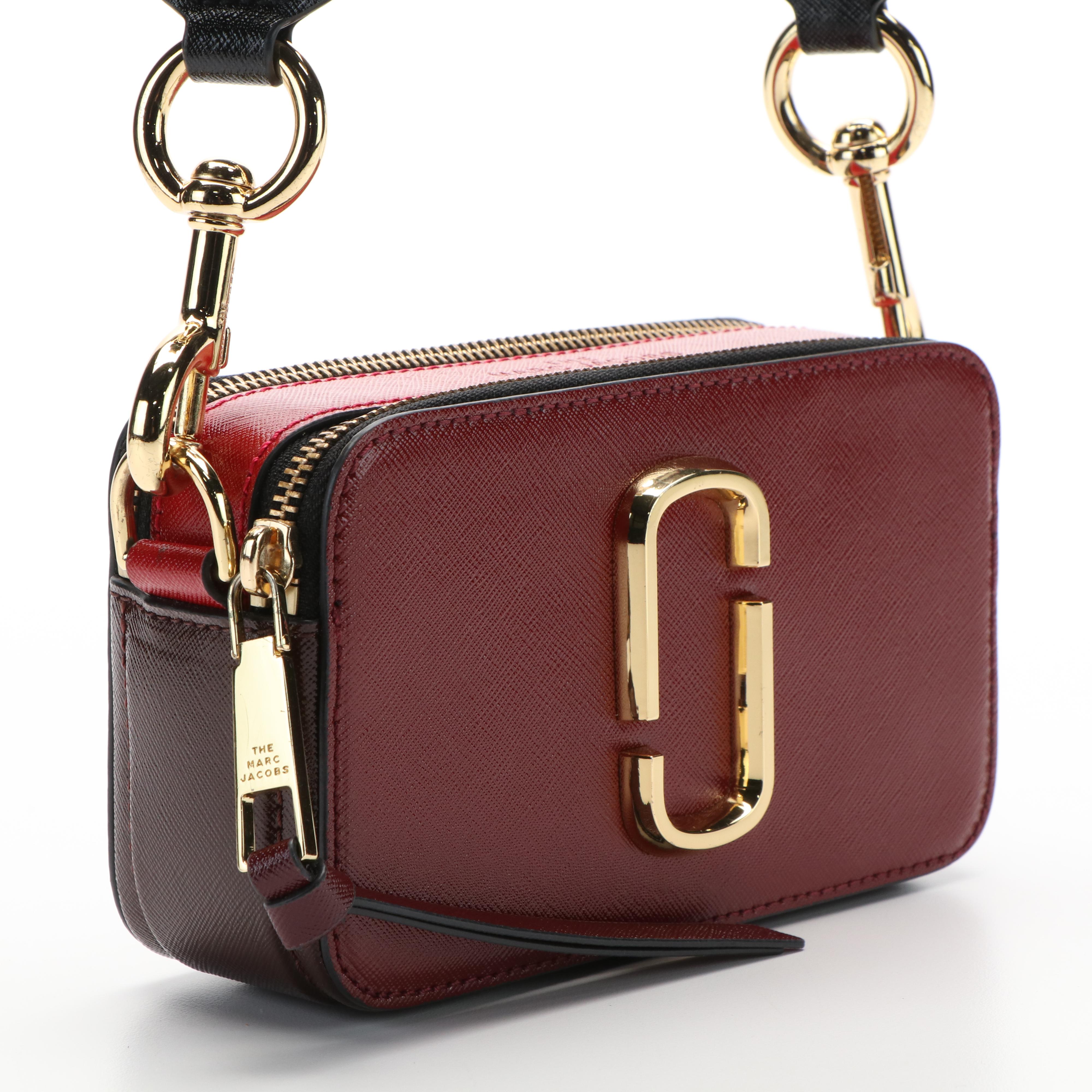 Marc Jacobs The Snapshot Camera Bag in Red and Burgundy Saffiano Leather
