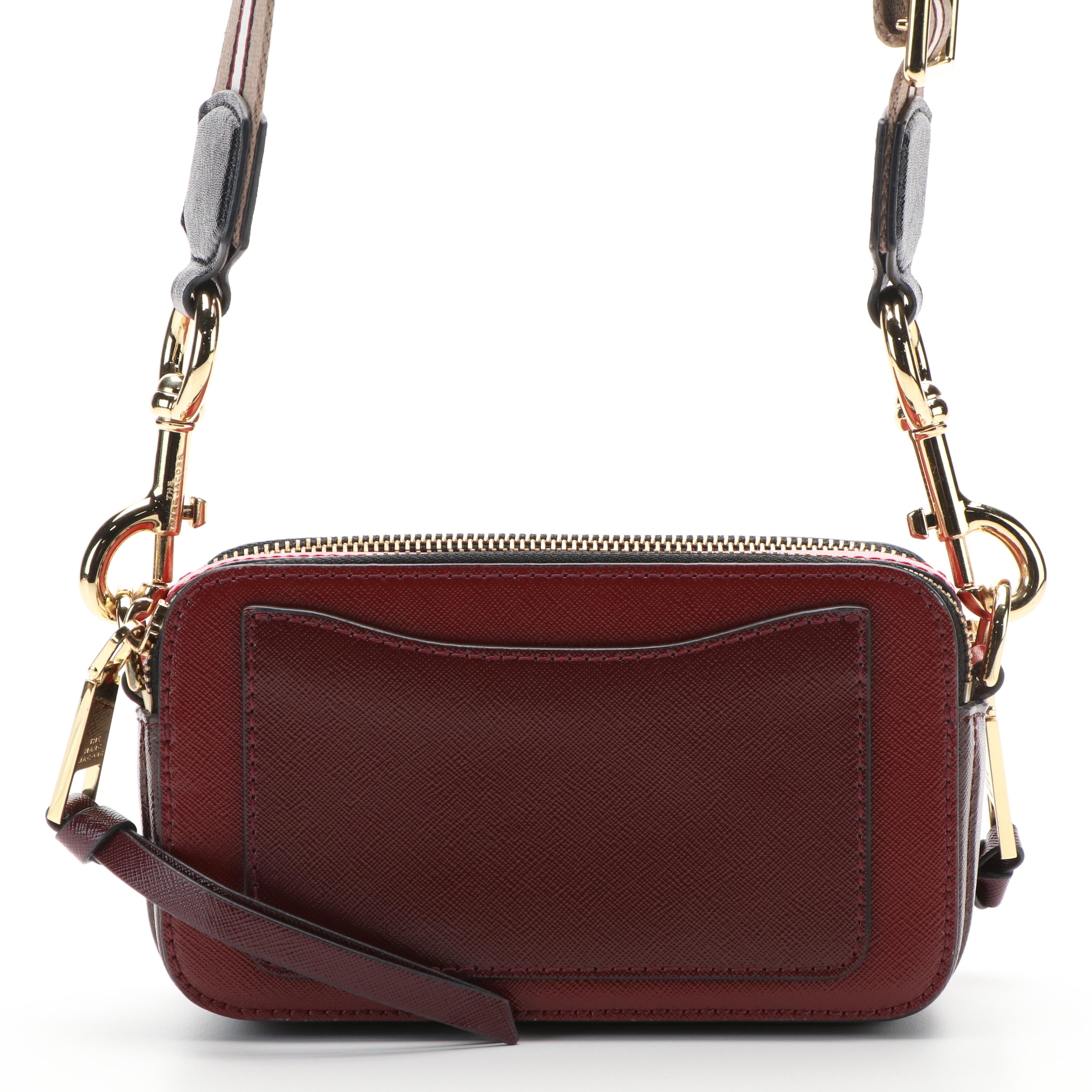 Marc Jacobs The Snapshot Camera Bag in Red and Burgundy Saffiano Leather