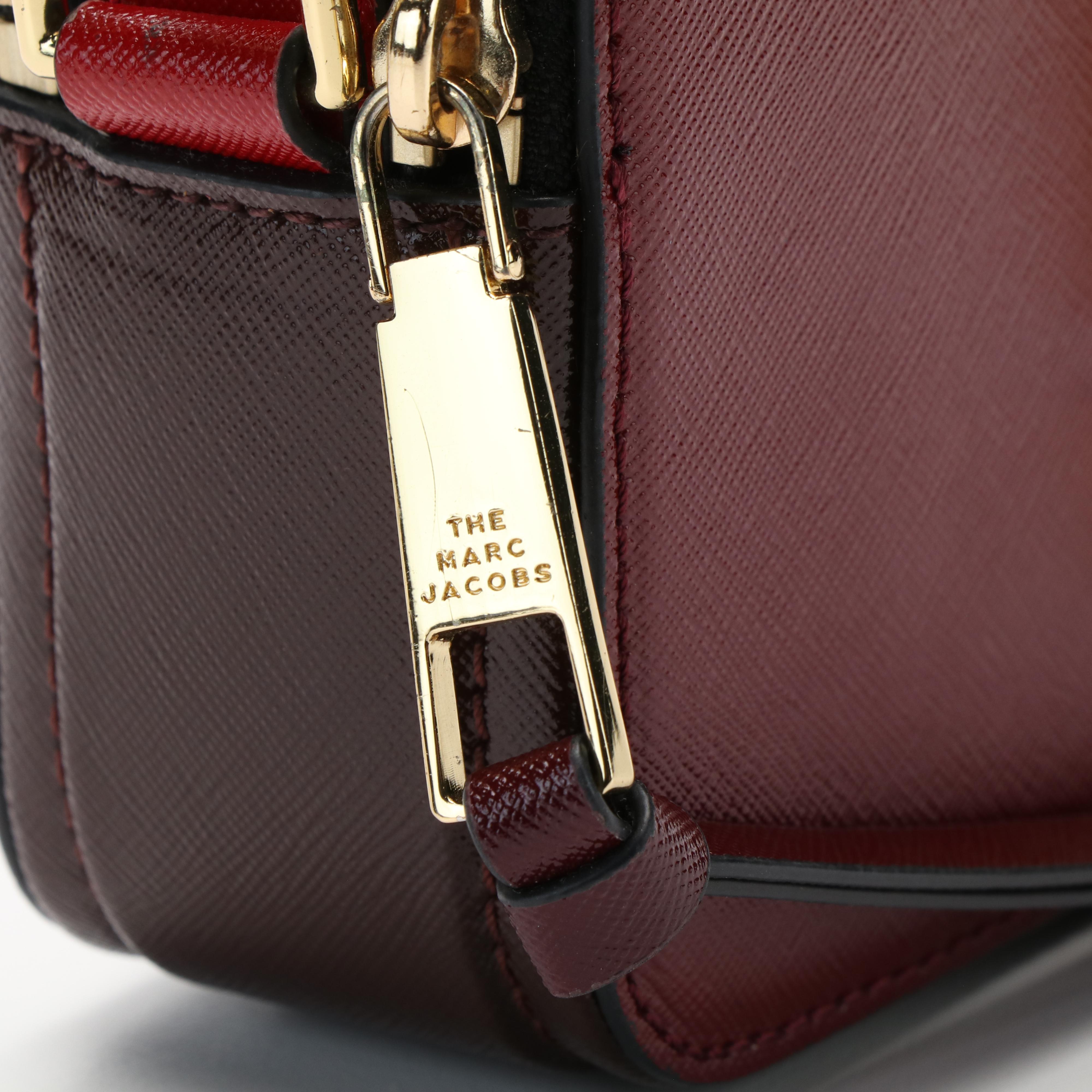 Marc Jacobs The Snapshot Camera Bag in Red and Burgundy Saffiano Leather