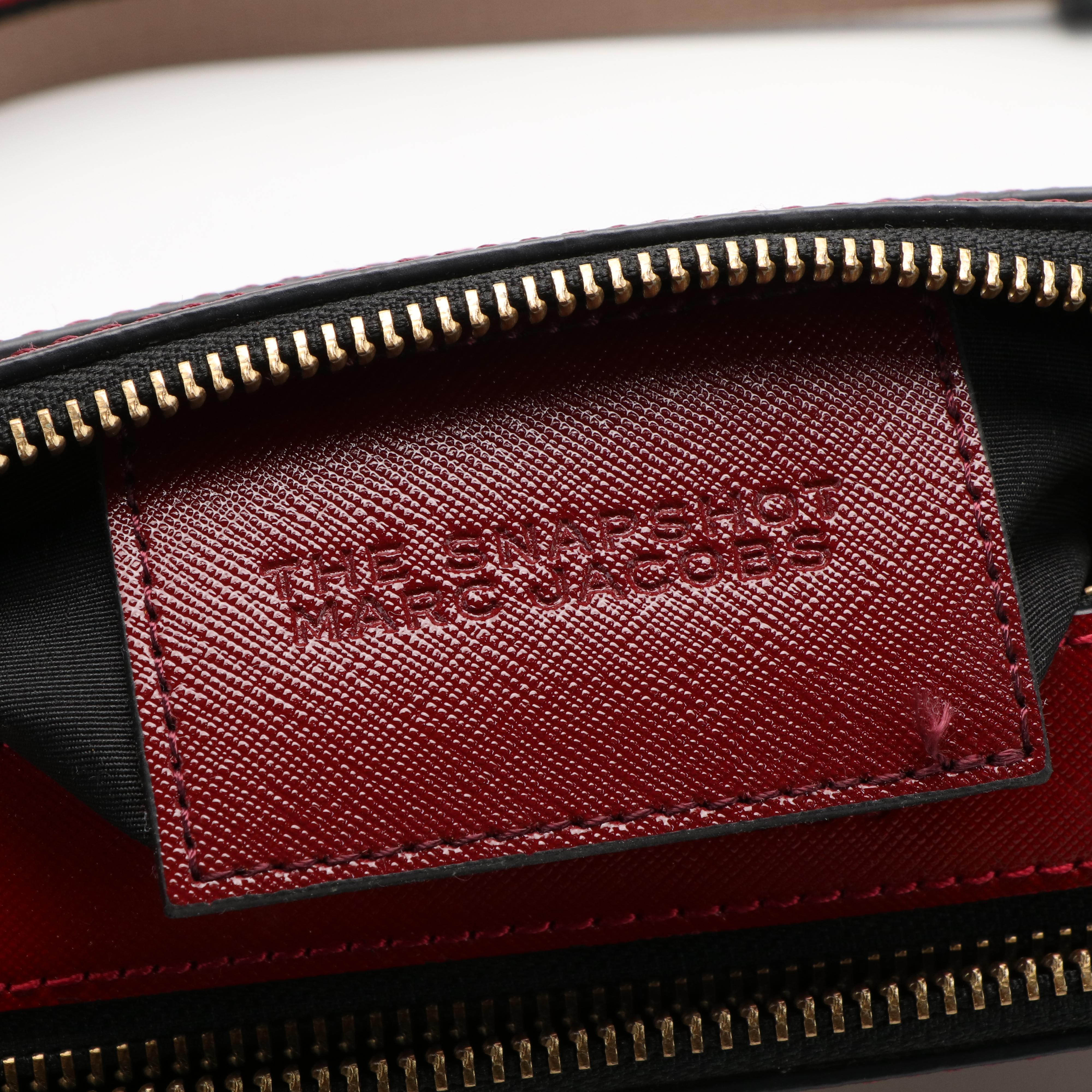 Marc Jacobs The Snapshot Camera Bag in Red and Burgundy Saffiano Leather