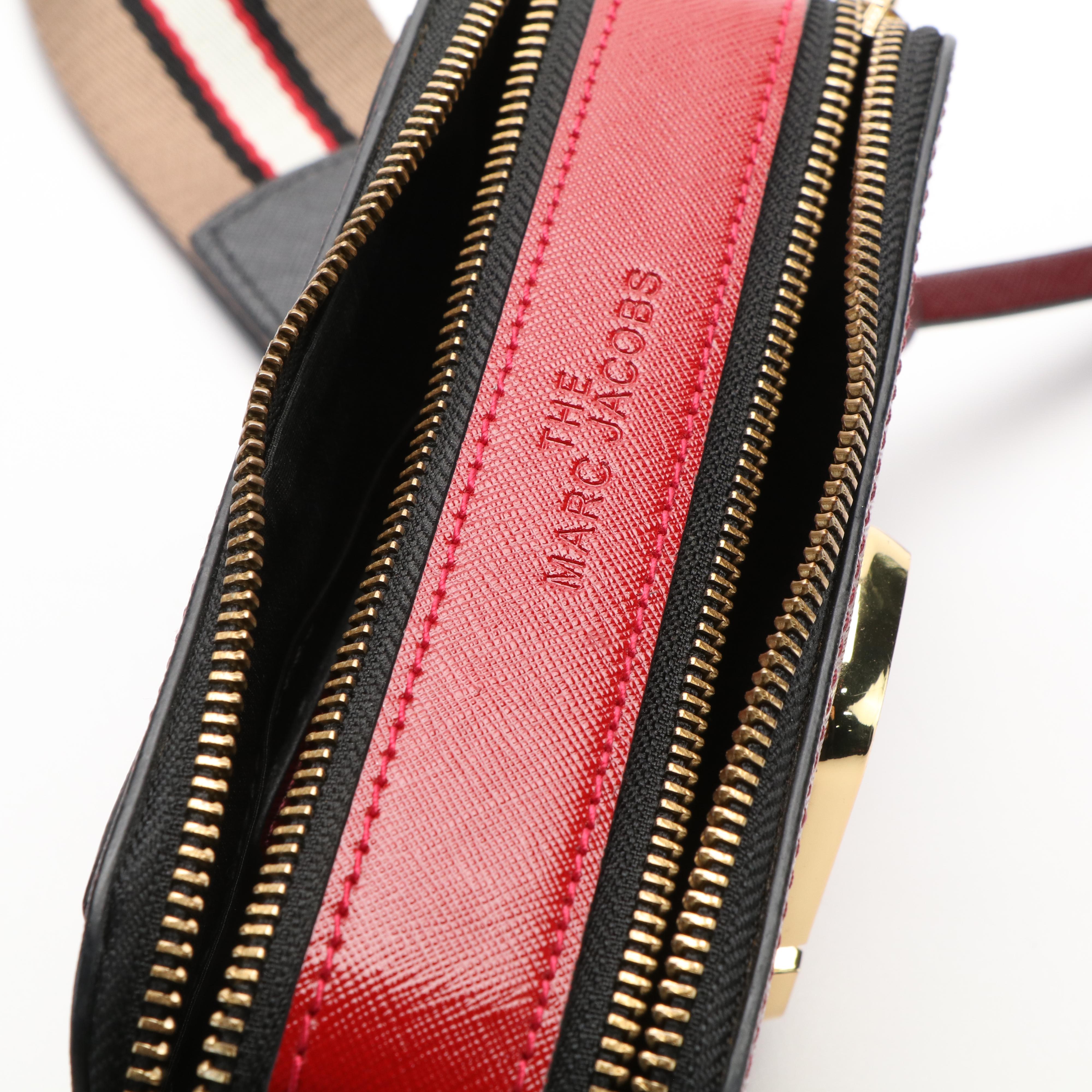 Marc Jacobs The Snapshot Camera Bag in Red and Burgundy Saffiano Leather