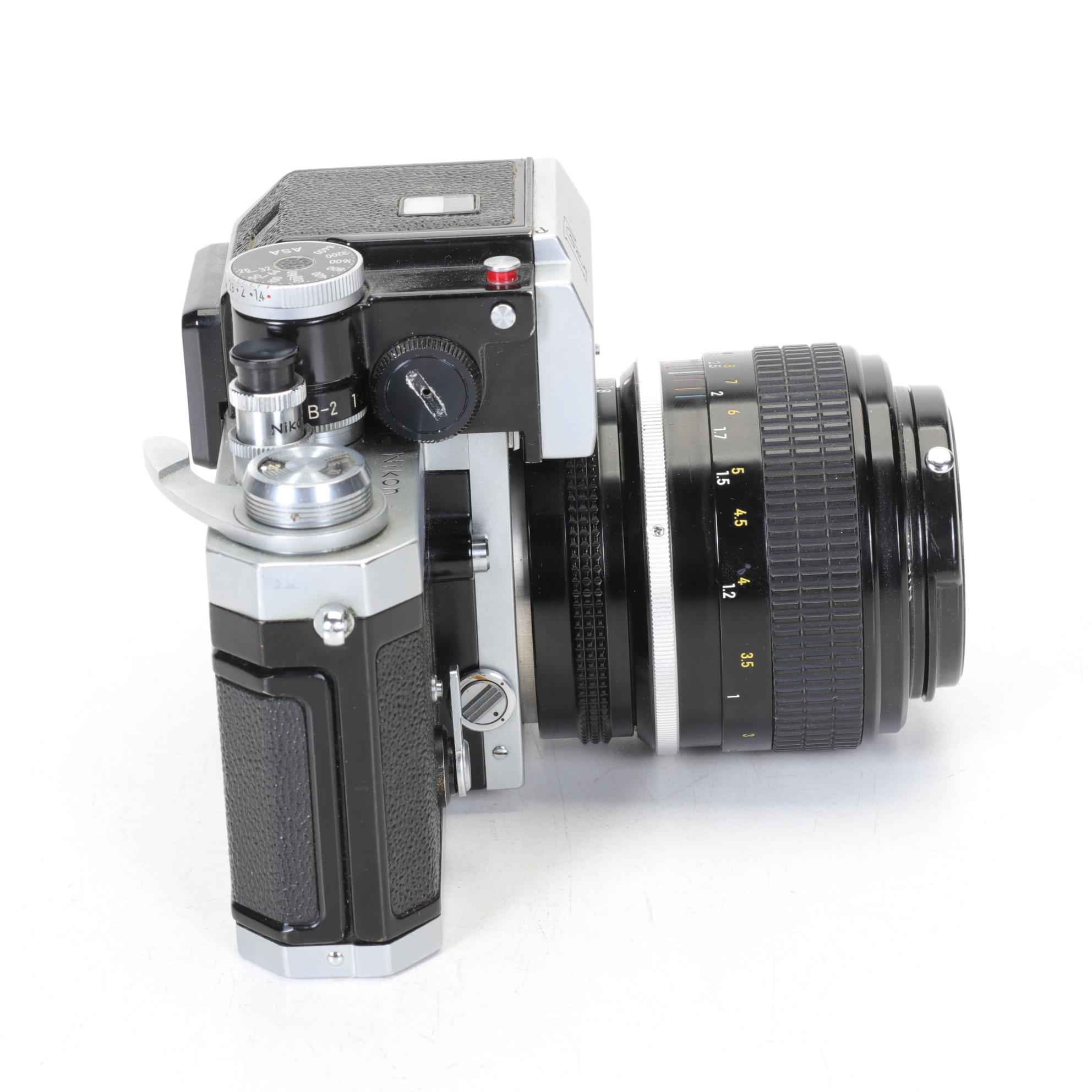 Nikon F 35mm Film Camera with 85MM f/1.8 Lens