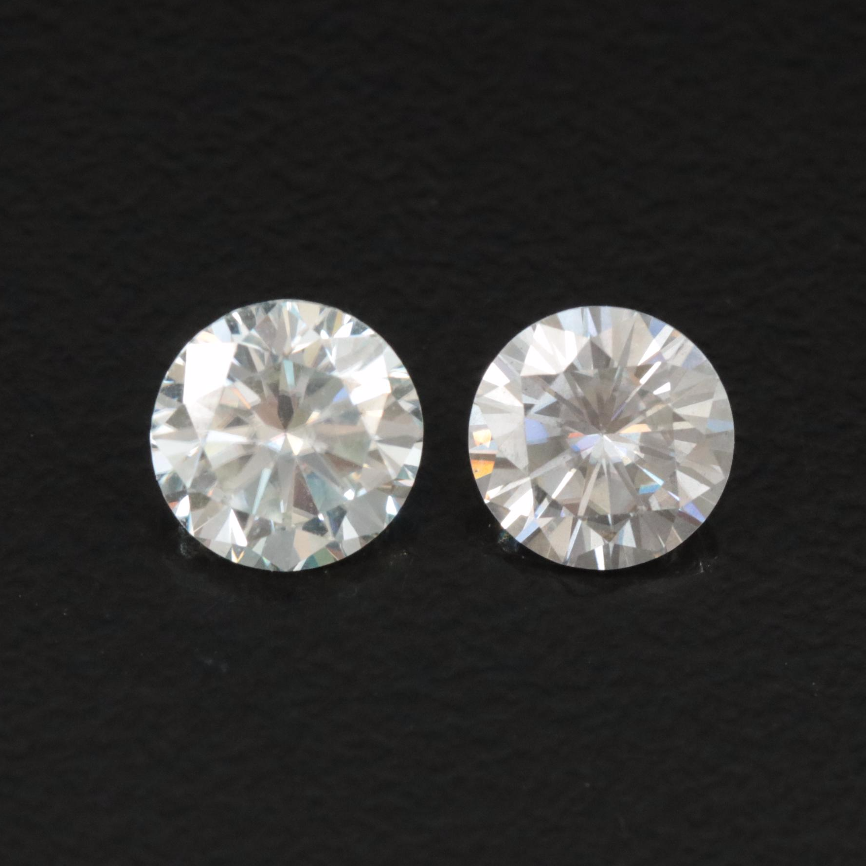 Loose 2.48 CTW Moissanite Pair