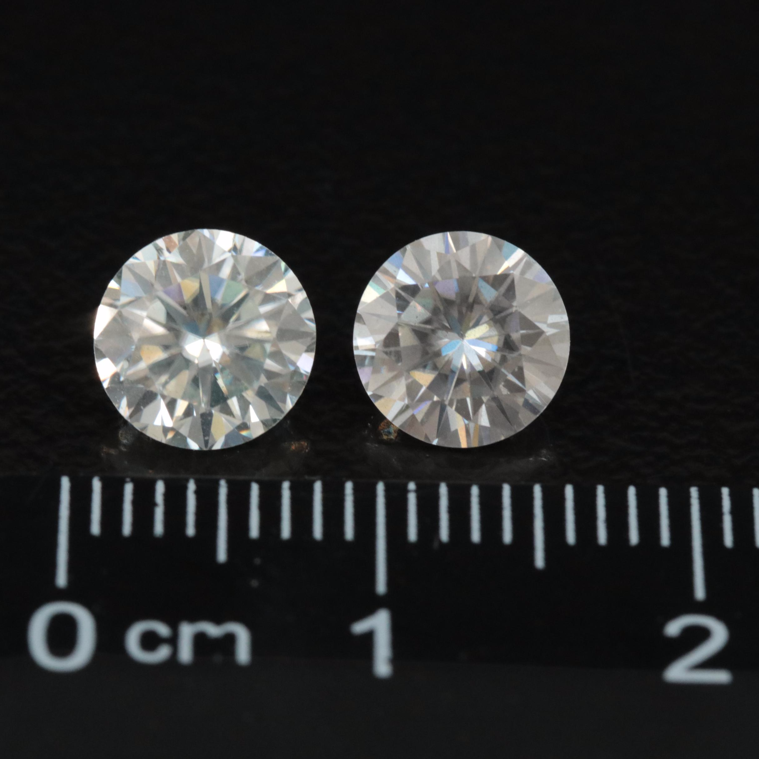 Loose 2.48 CTW Moissanite Pair
