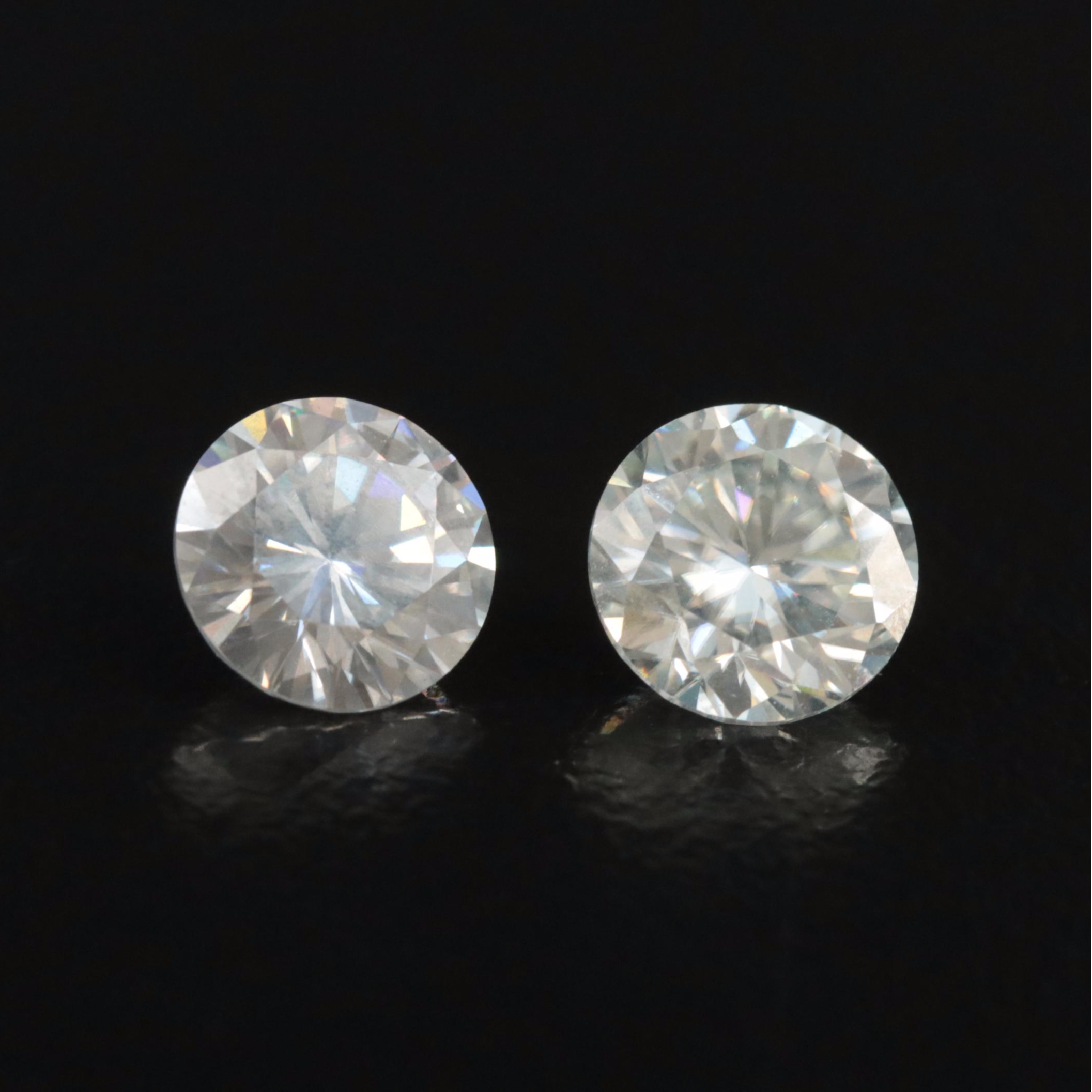Loose 2.48 CTW Moissanite Pair