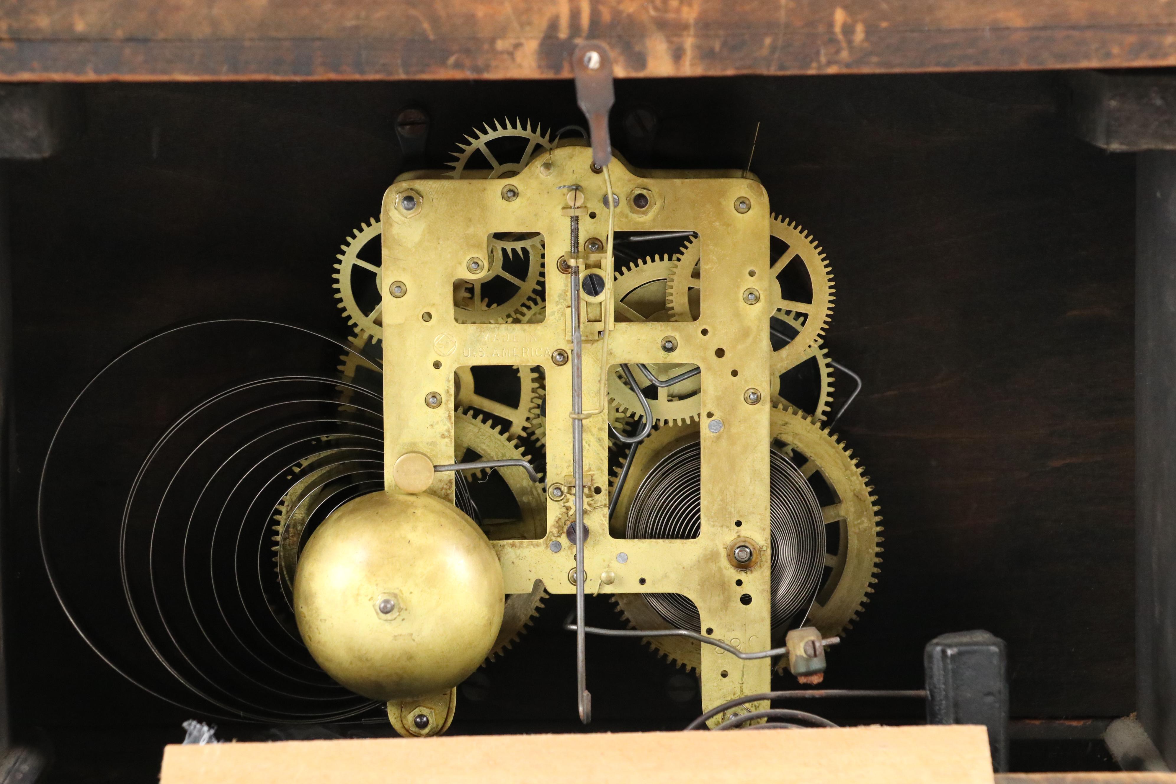 Seth Thomas White Adamantine Mantel Clock, Early 20th Century