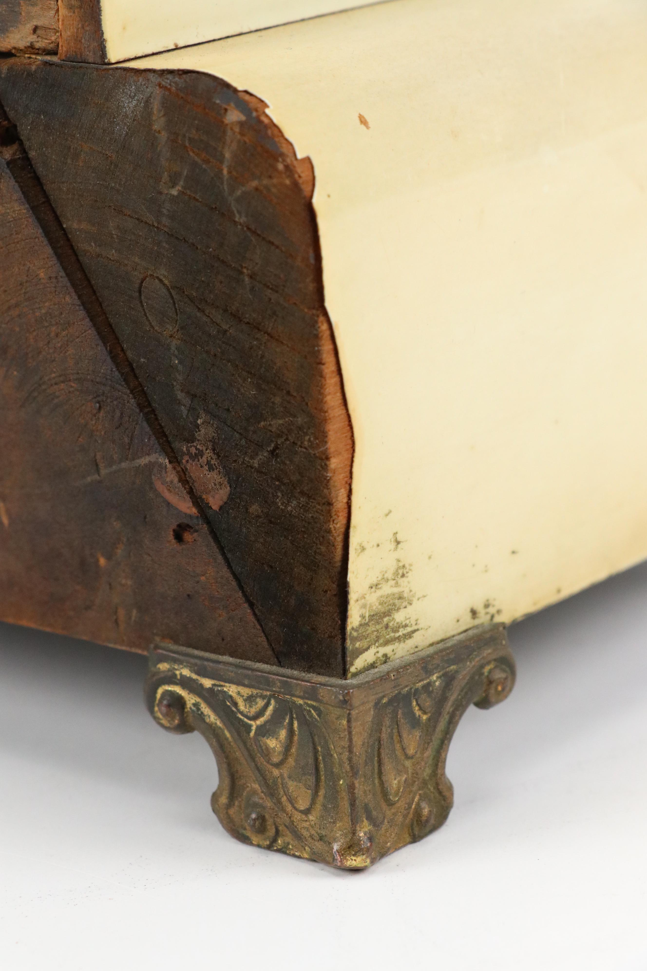 Seth Thomas White Adamantine Mantel Clock, Early 20th Century