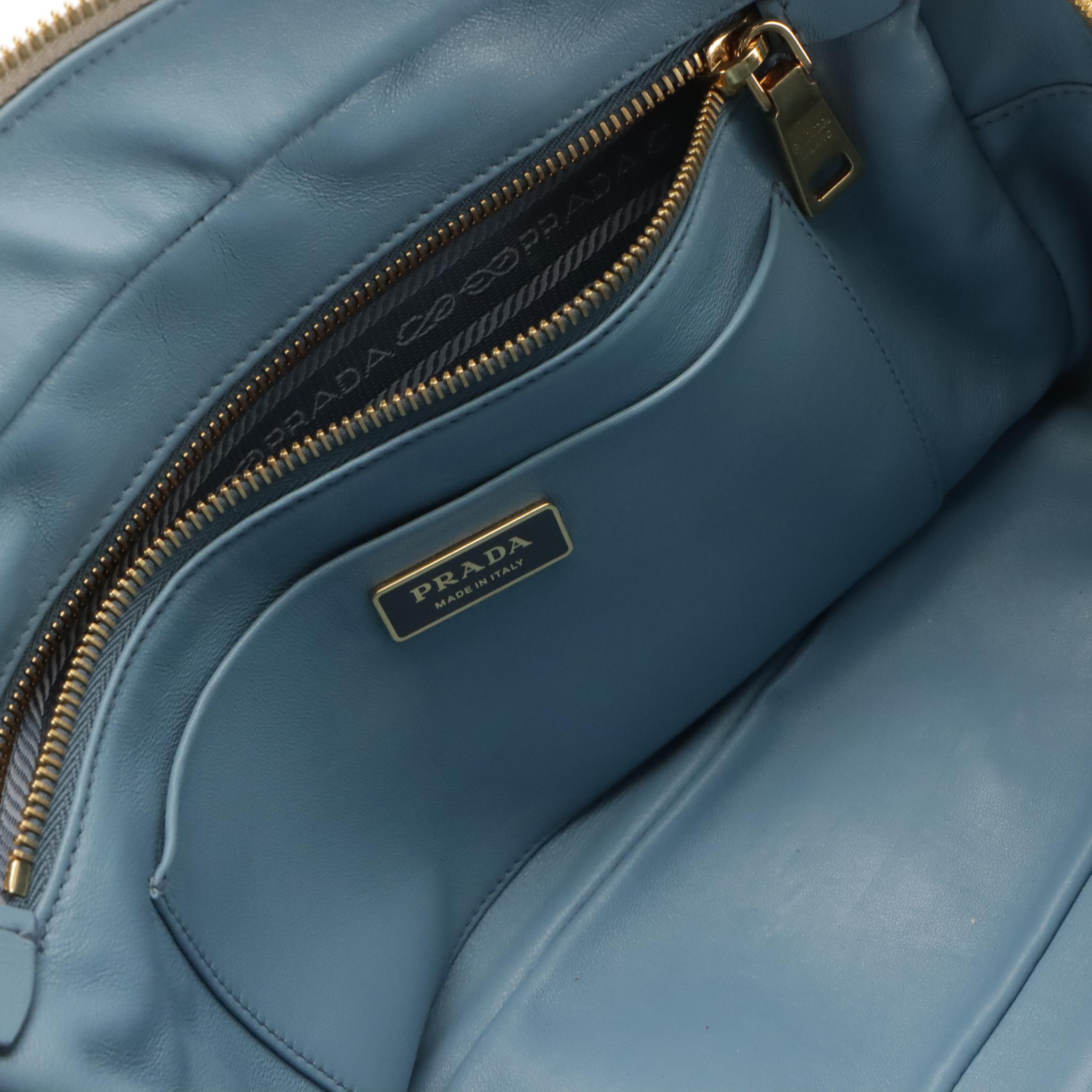 Prada x James Jean Limited Edition Bauletto Bag in Grained Leather