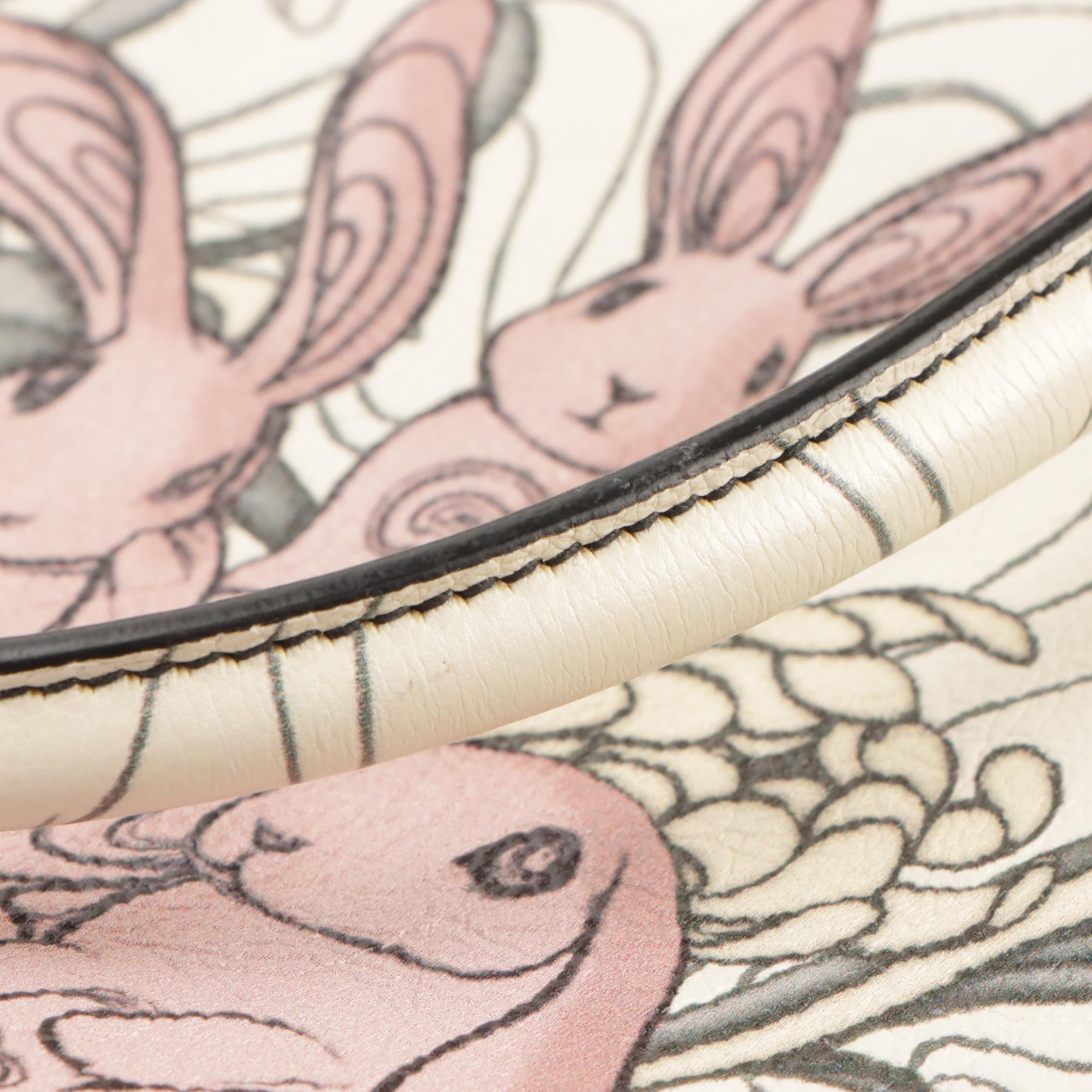 Prada x James Jean Limited Edition Bauletto Bag in Grained Leather