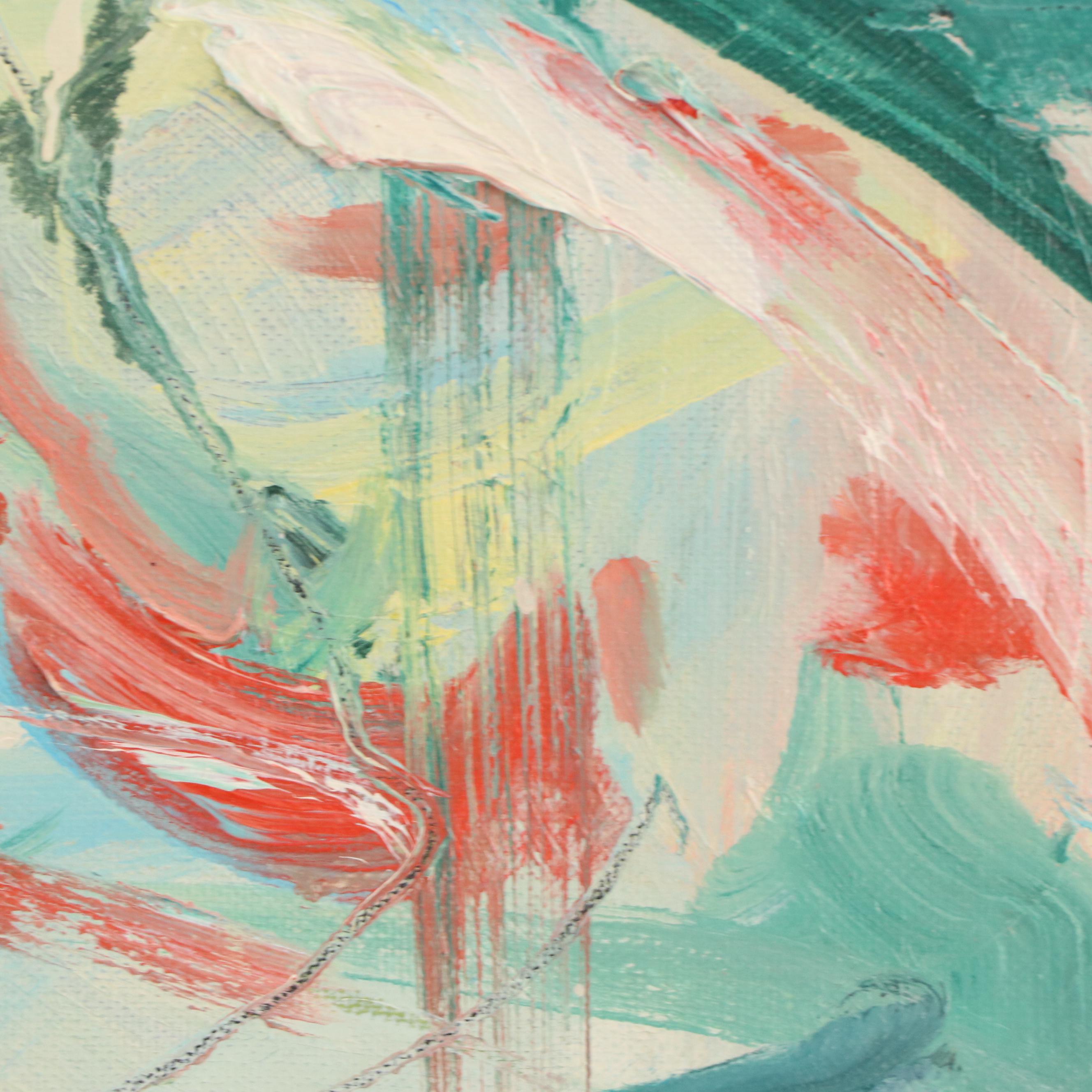 Jack Meanwell Abstract Modern Oil Painting, 1982