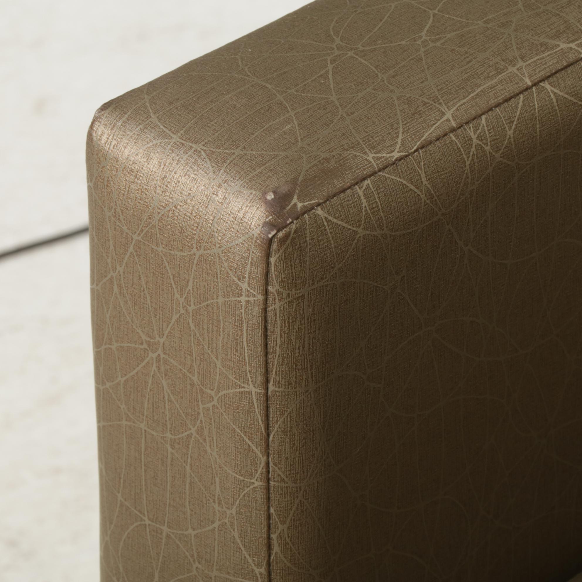 Pair of Krug "Sutton" Modernist Style Fabric and Metal Club Chairs