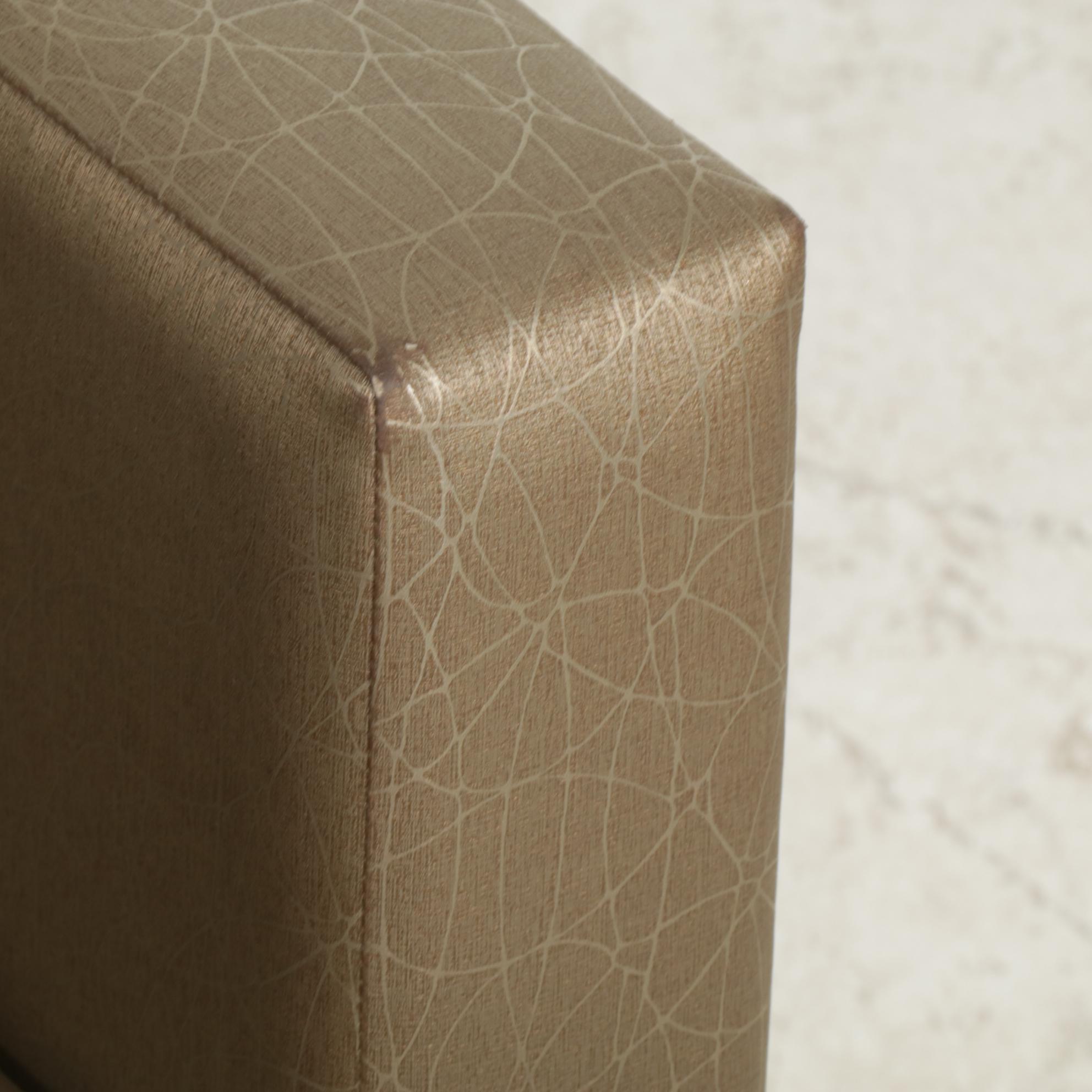 Pair of Krug "Sutton" Modernist Style Fabric and Metal Club Chairs