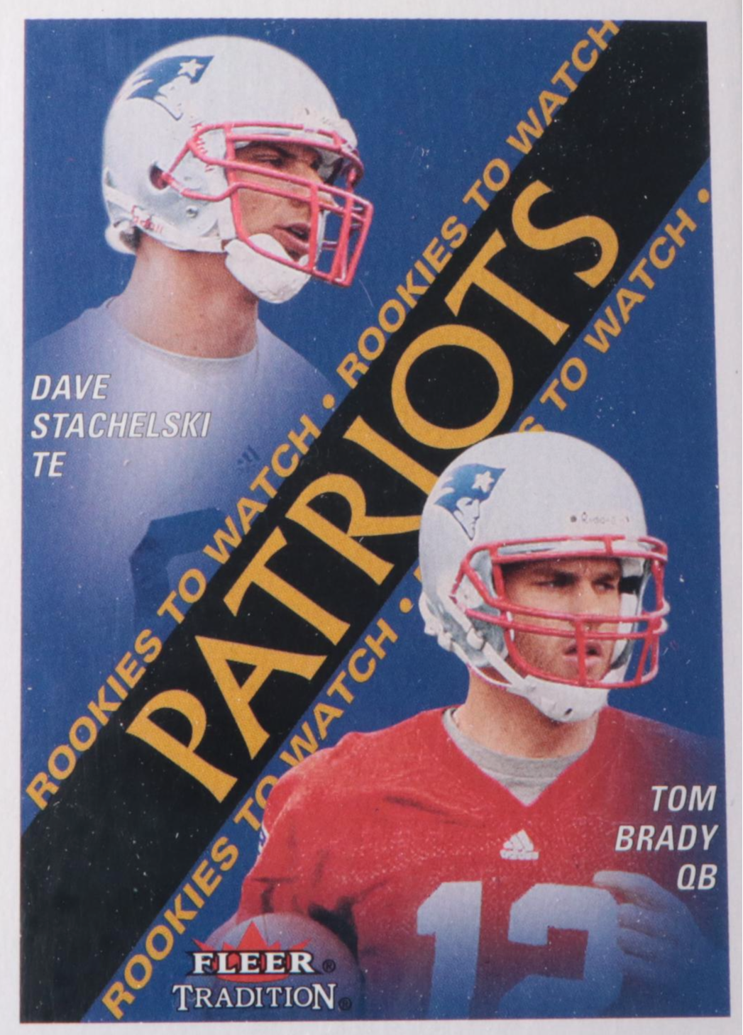 2000 Fleer Traditions Tom Brady Slabbed Rookie Football Card