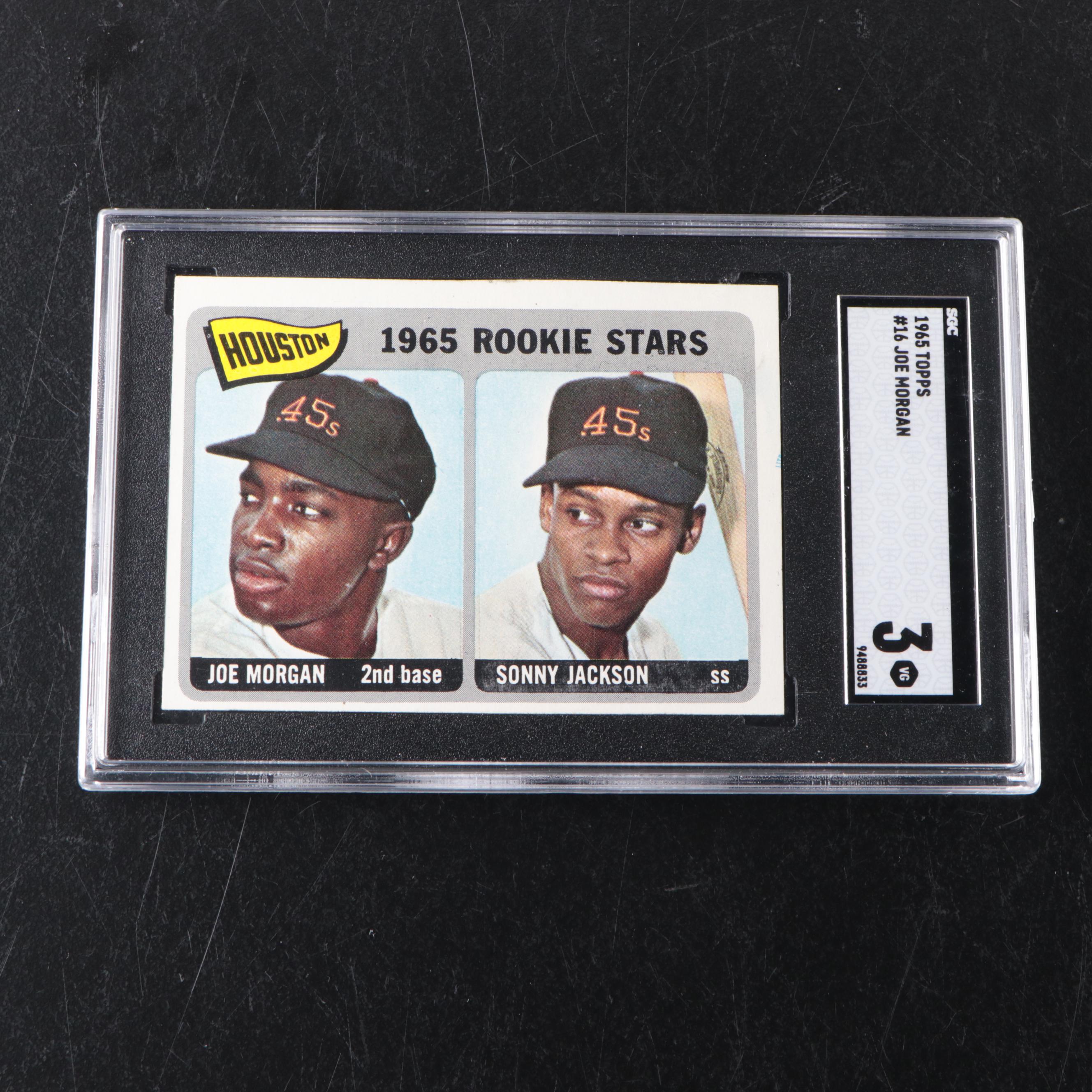 Johnny Bench and Joe Morgan Graded Topps Rookie Baseball Cards, 1960s