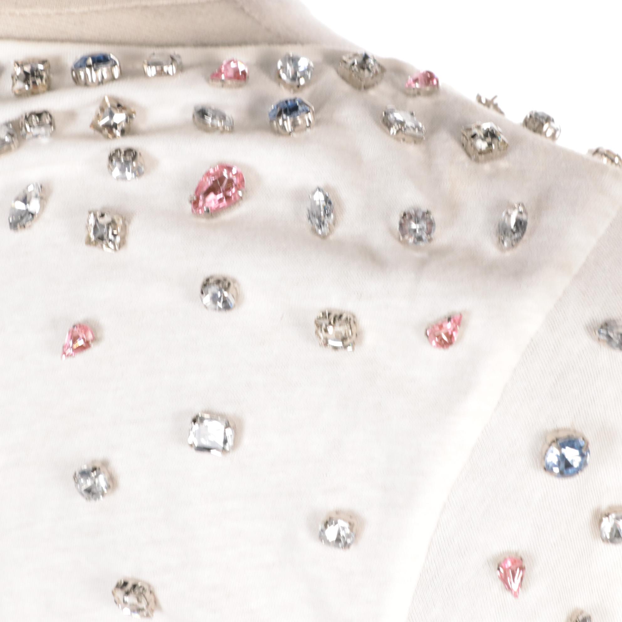 Alice + Olivia Embellished Cotton T-Shirt and Tory Burch Cotton Isabel Cardigan