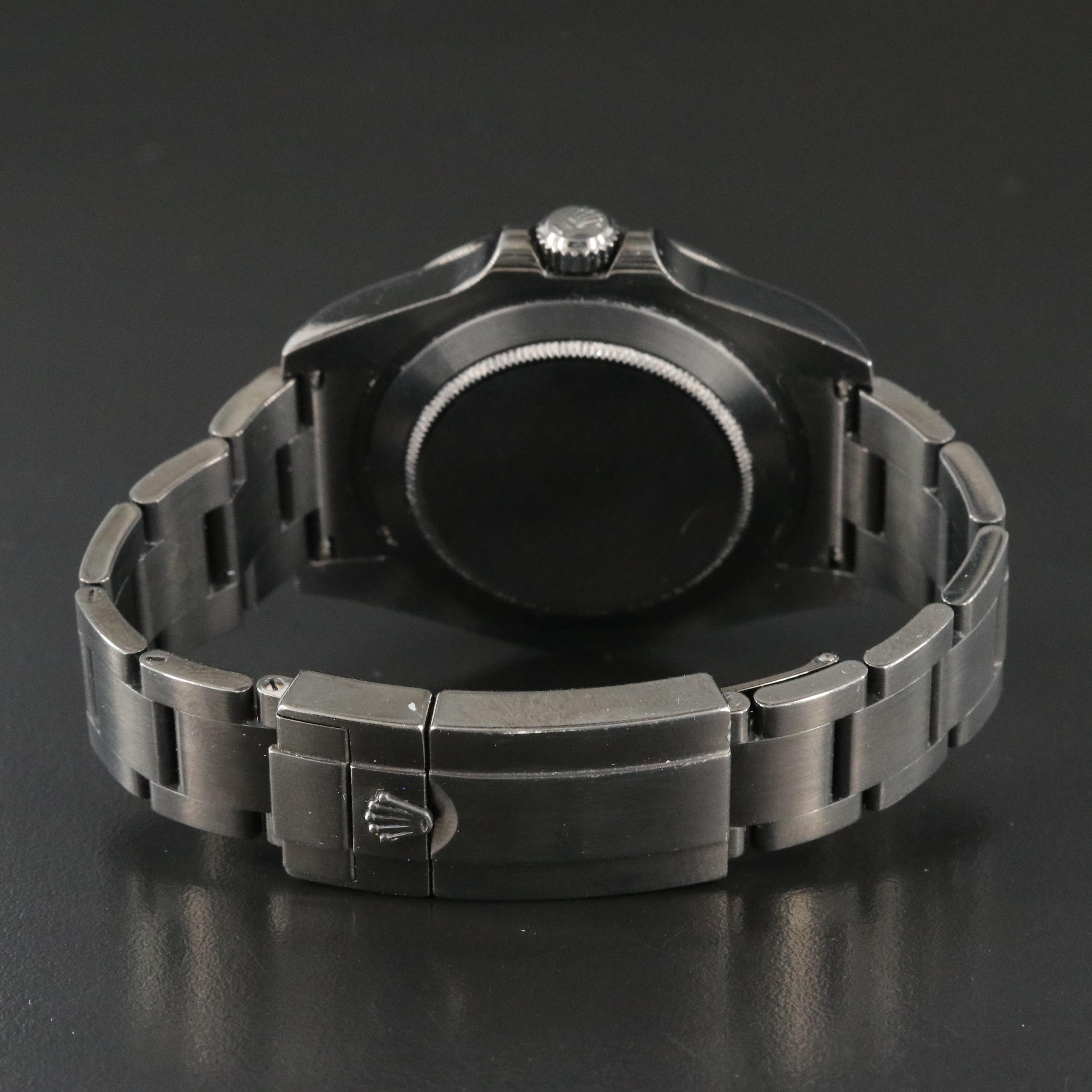 Rolex Explorer II Black Custom PVD/DLC Coated Stainless Steel Date Watch