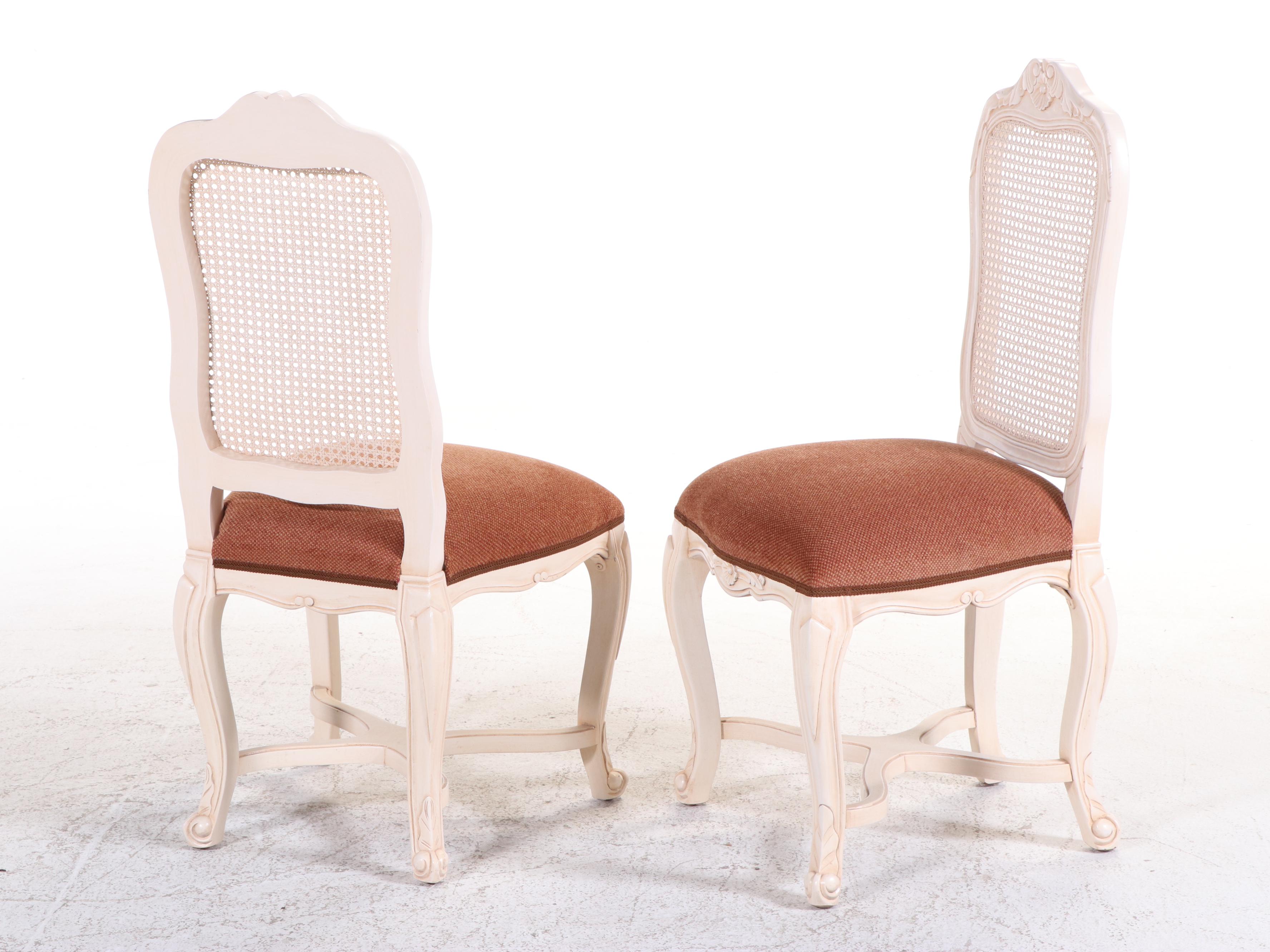 Andre Originals French Provincial Style Wood Dining Table and Eight Chairs