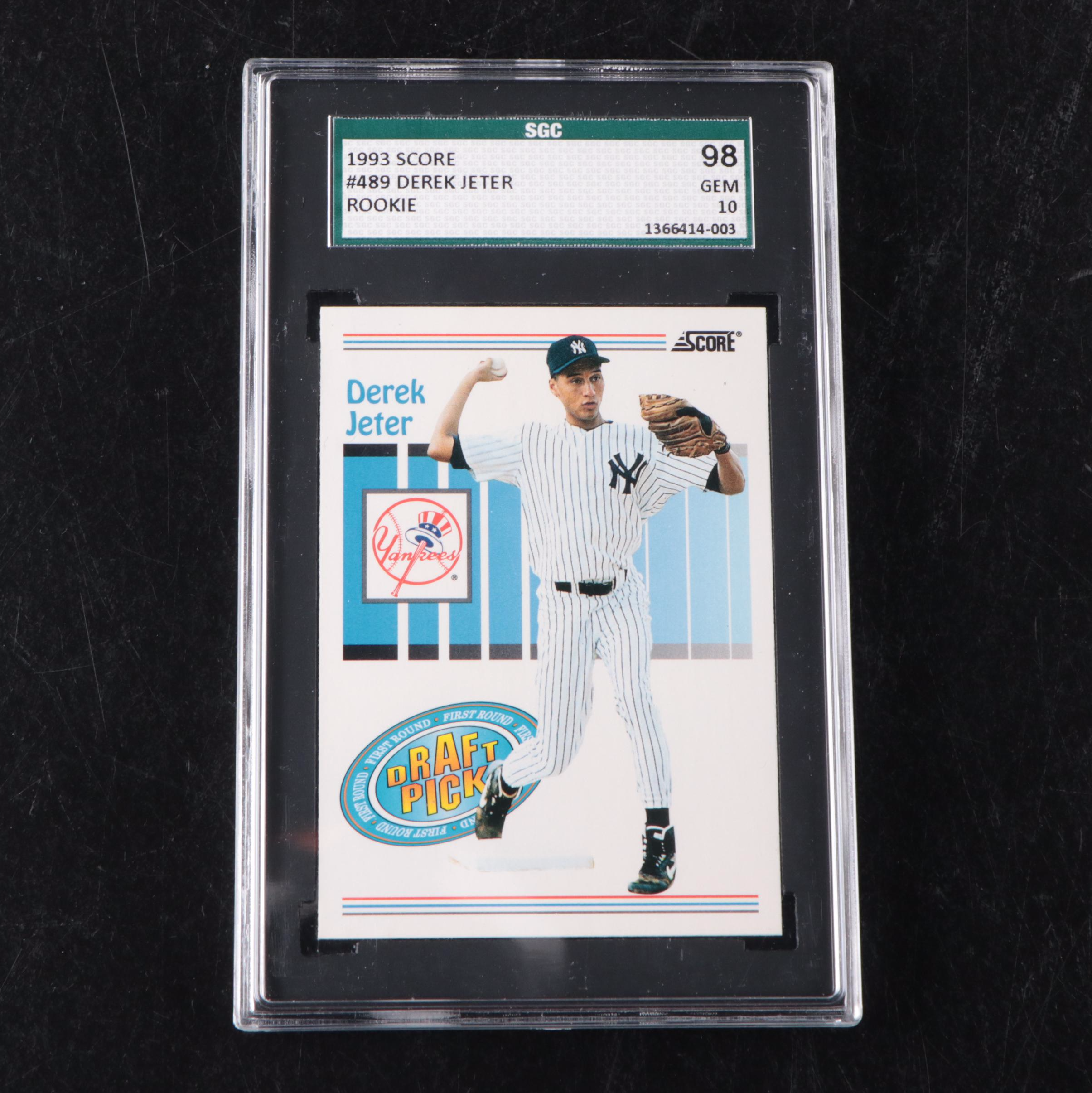 1993 Score Derek Jeter Rookie Card Graded SGC 10 Gem-Mint with More