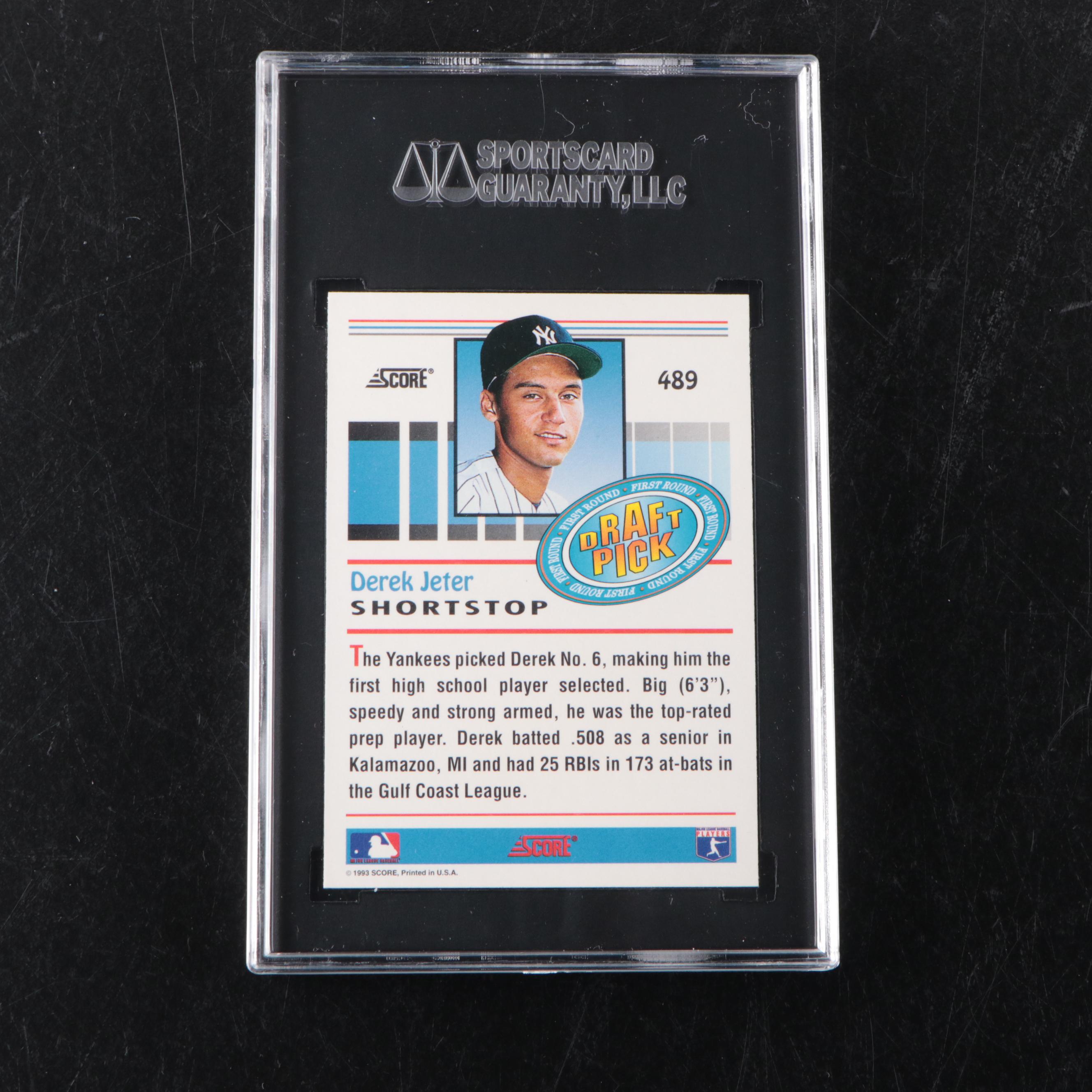 1993 Score Derek Jeter Rookie Card Graded SGC 10 Gem-Mint with More