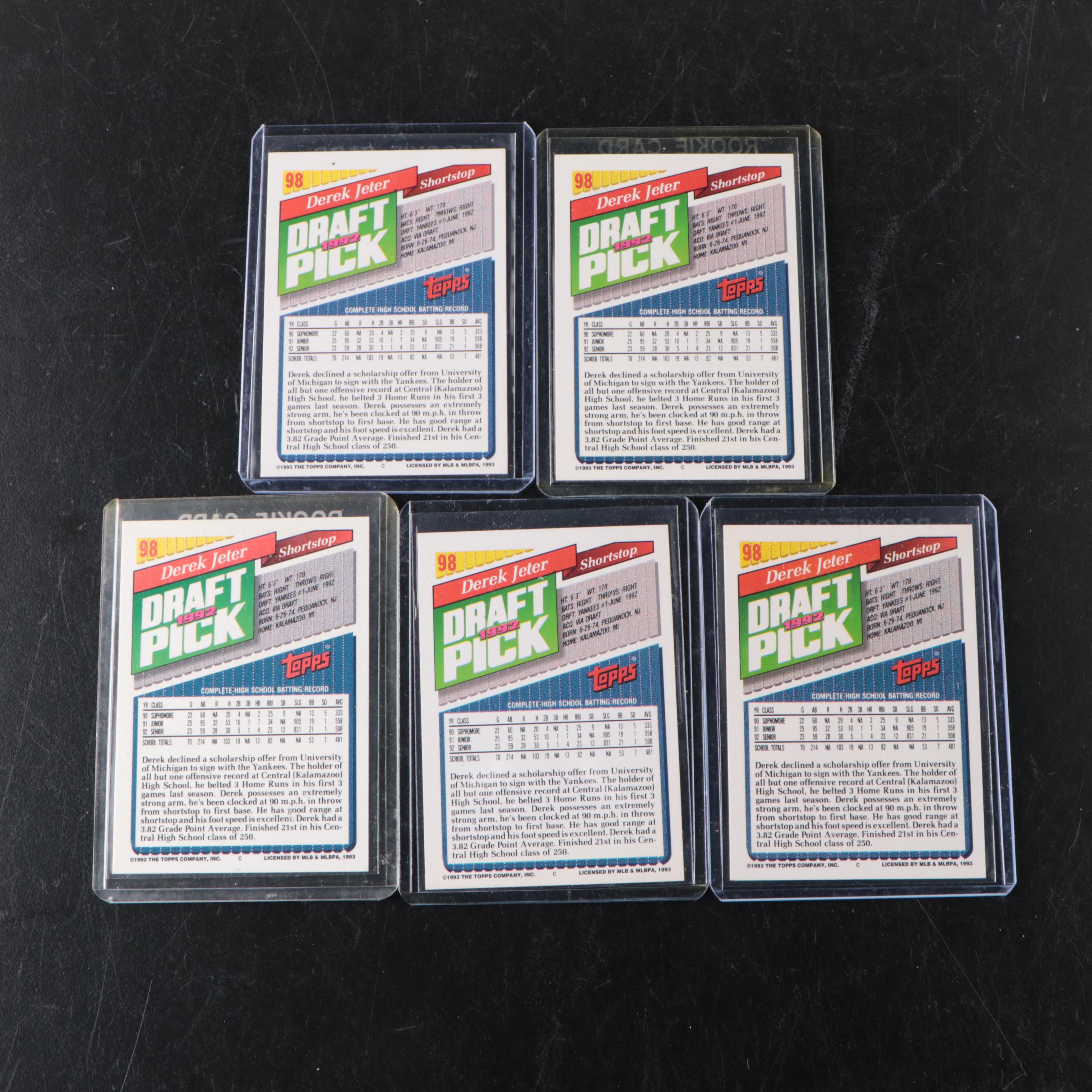 1993 Score Derek Jeter Rookie Card Graded SGC 10 Gem-Mint with More