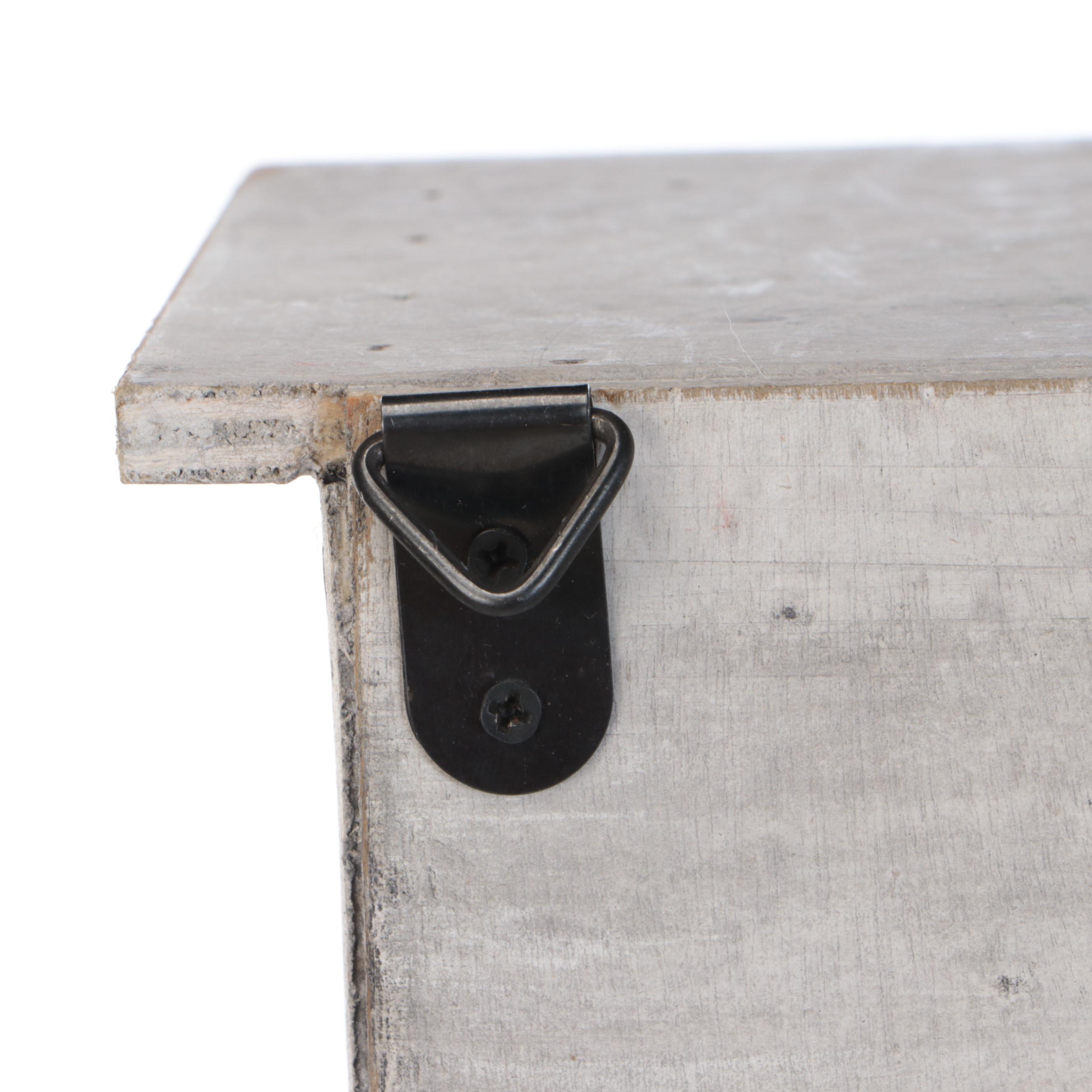 Rustic Wooden Wall Hanging Coat Rack with Storage Compartments