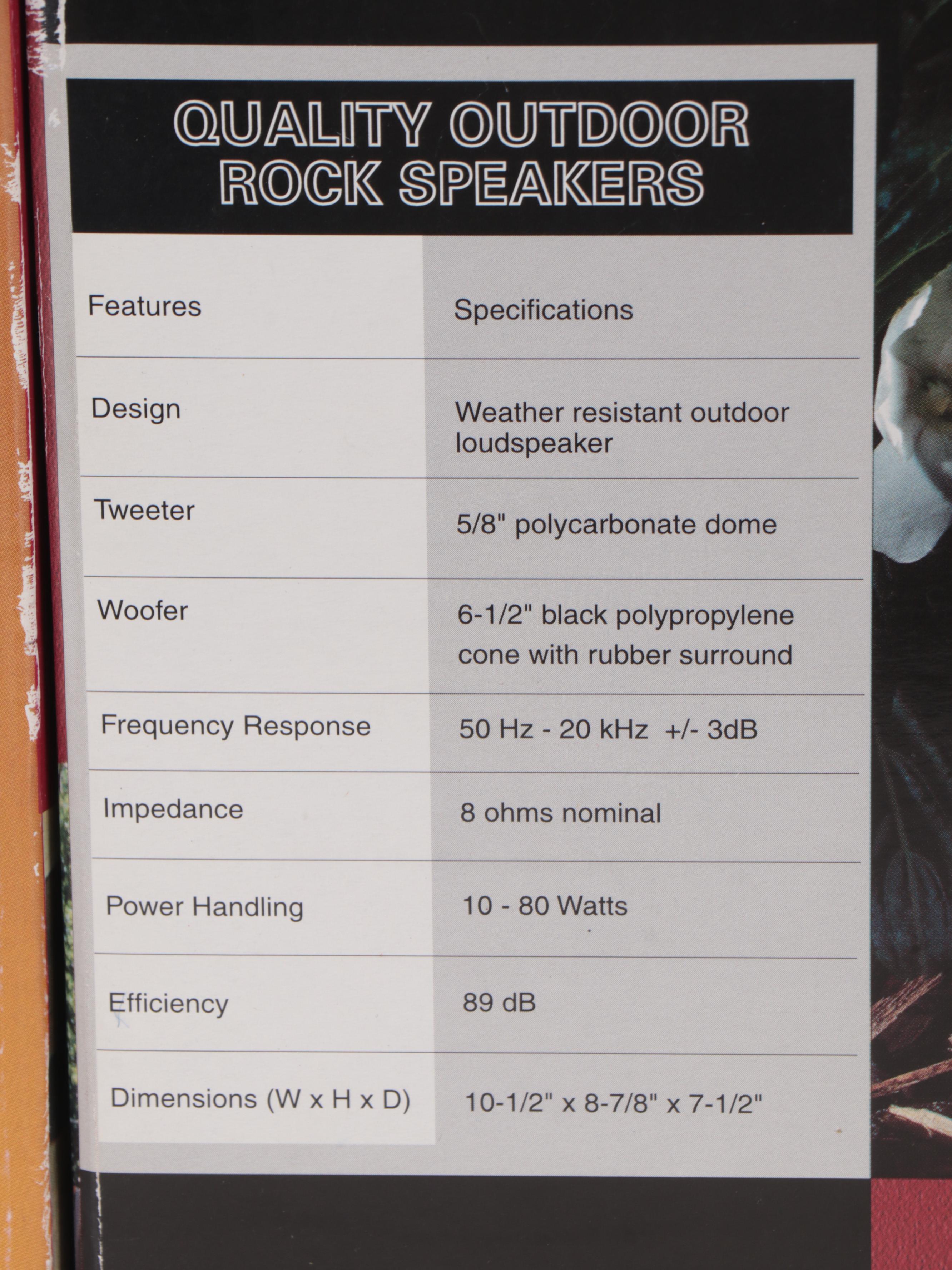 HiFi Works Indoor/Outdoor Speaker Set and Rock Speakers