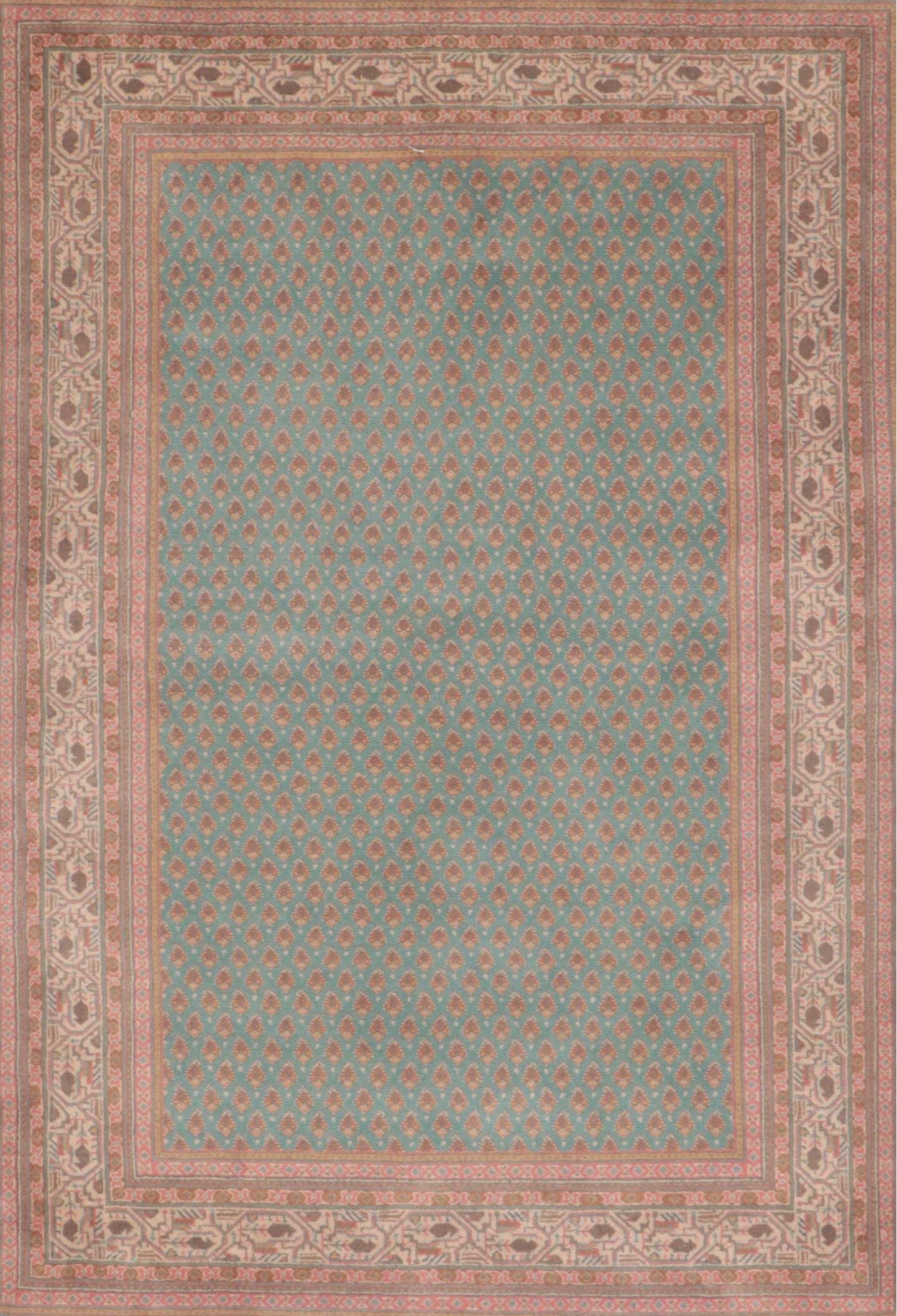 4'1 x 6'6 Hand-Knotted Pande Cameron of New York Indian Nizam Area Rug