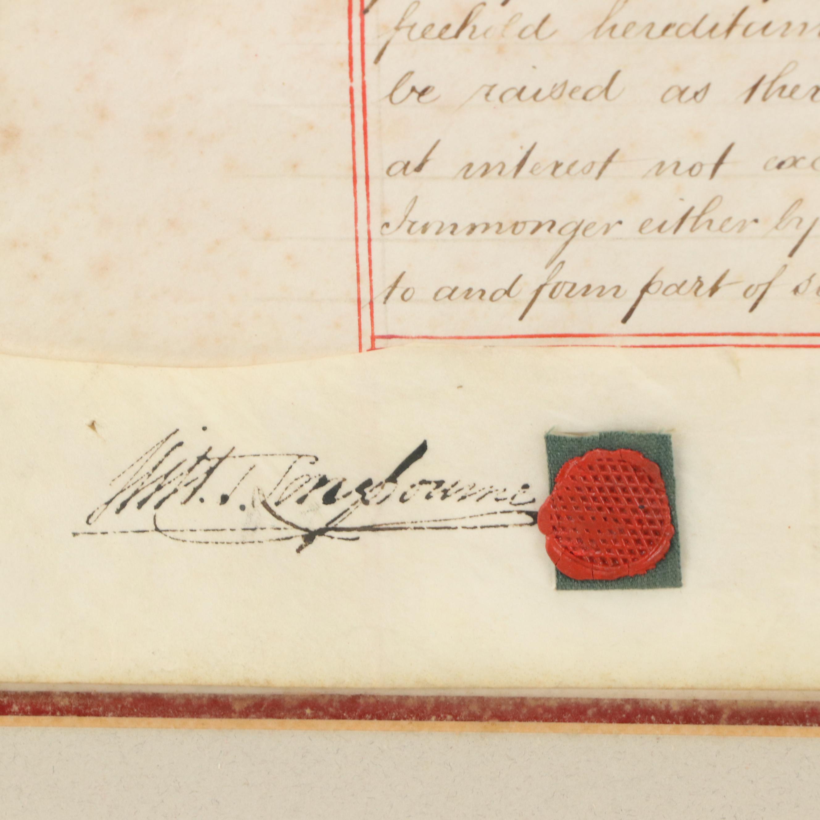 London England Indentured Servitude Document, 1863