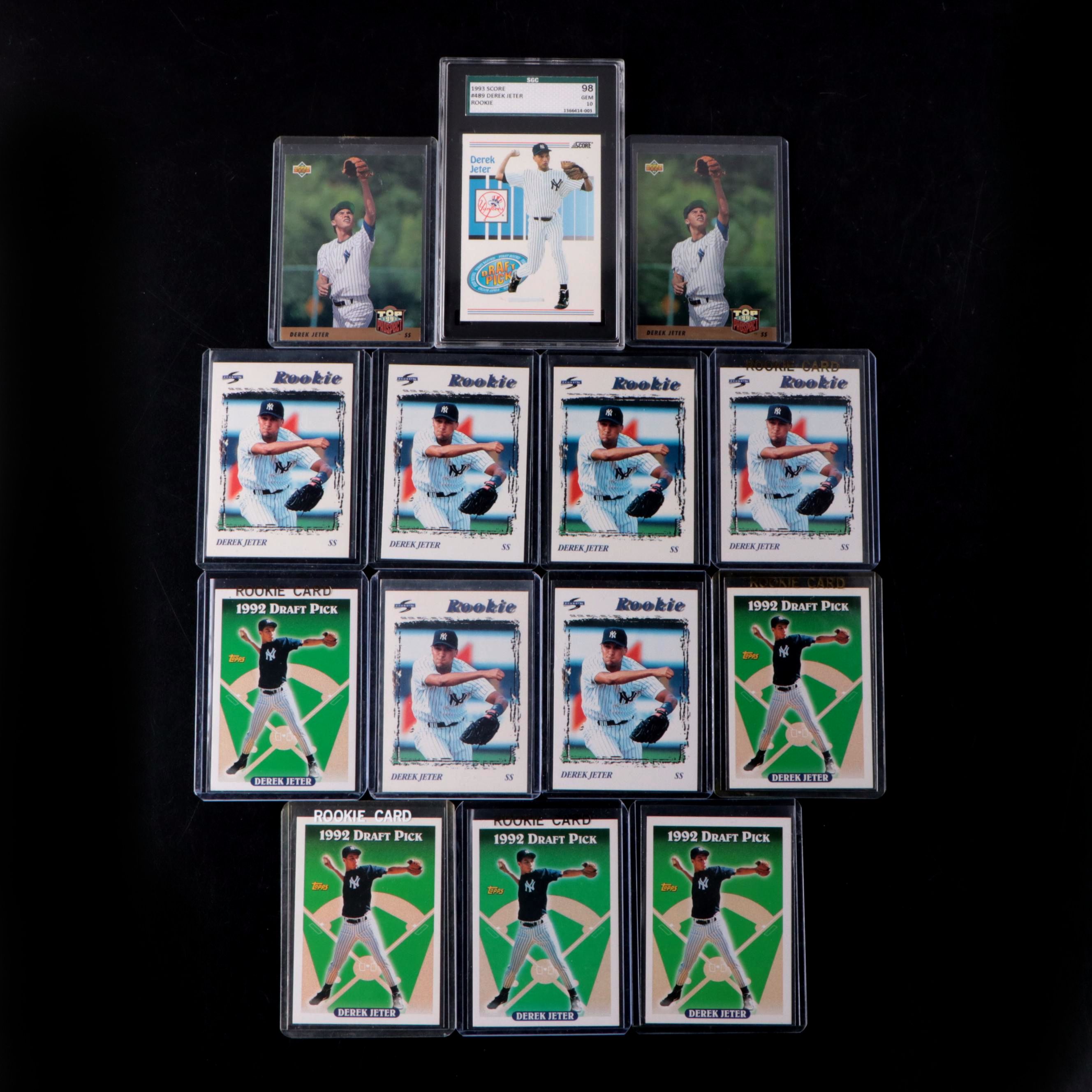 1993 Score Derek Jeter Rookie Card Graded SGC 10 Gem-Mint with More