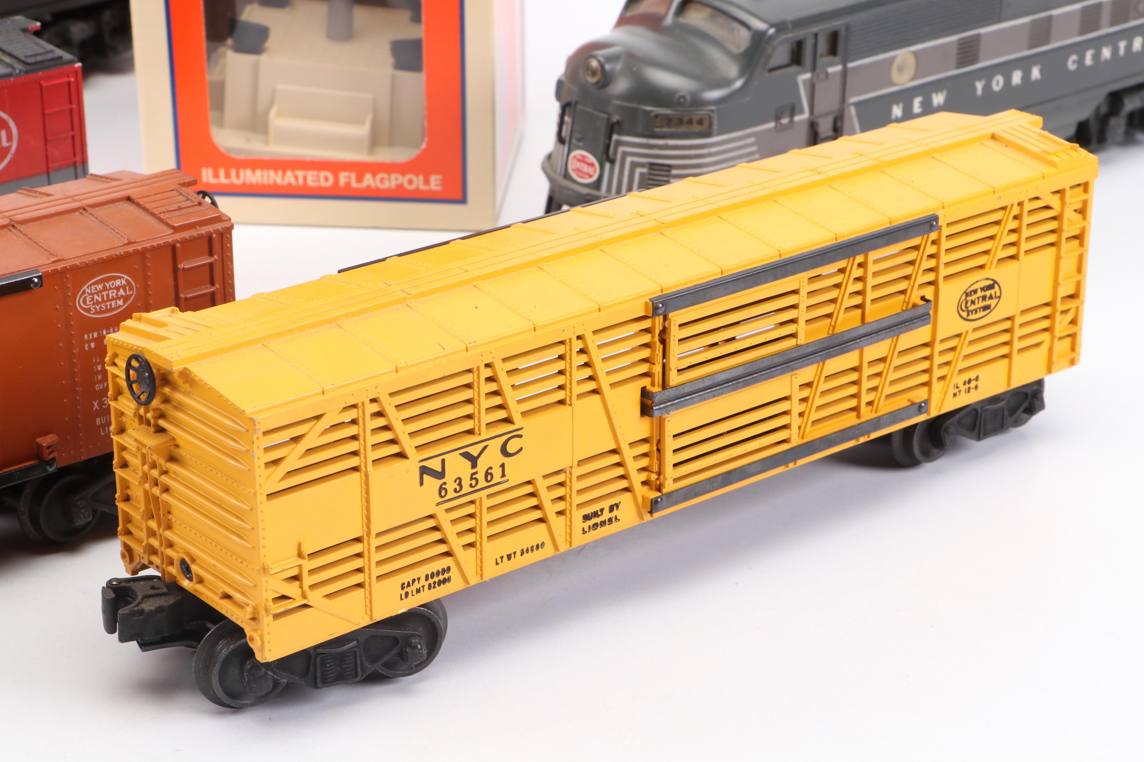 Lionel New York Central Diesel Locomotive with Boxcars, Gondolas and More