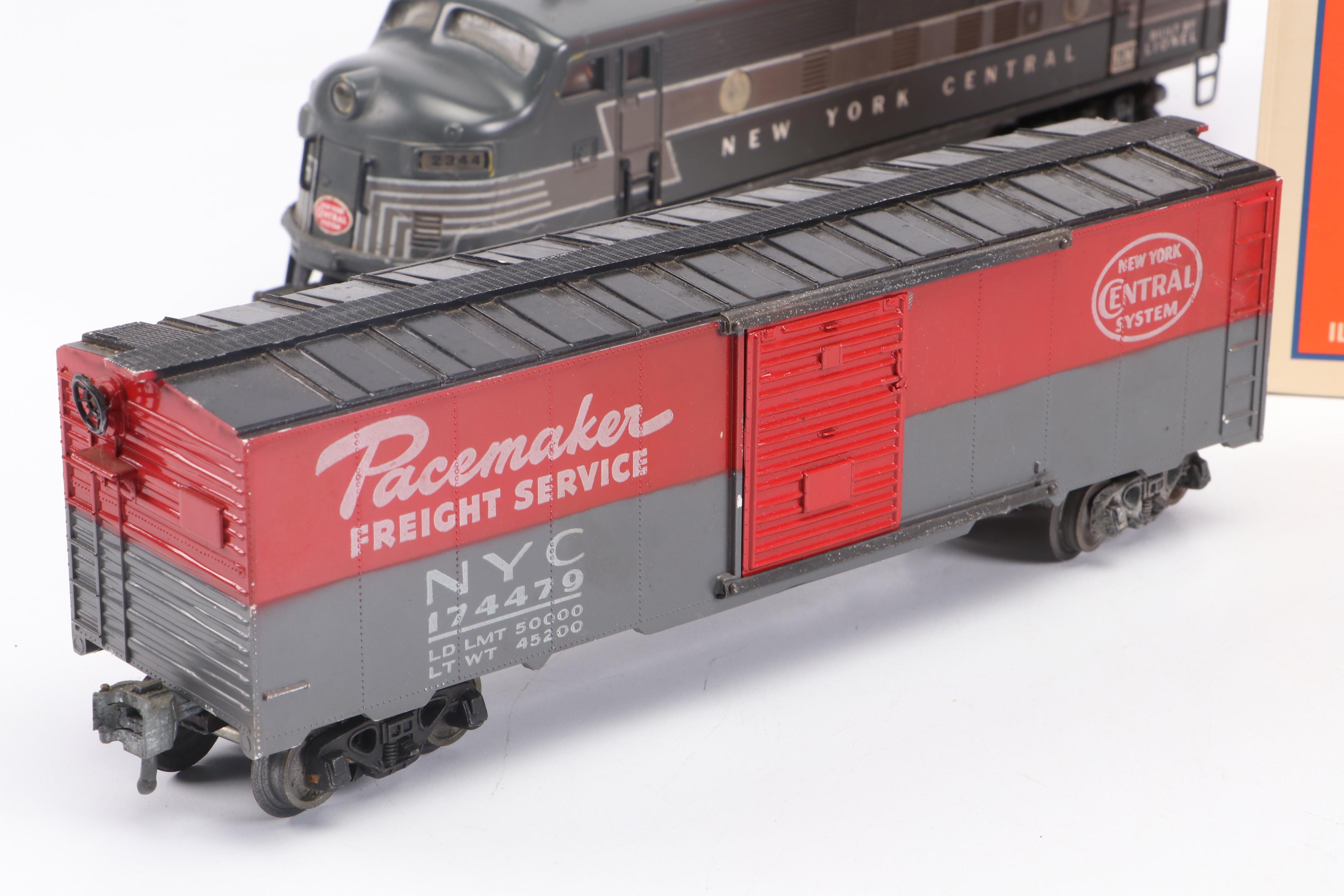 Lionel New York Central Diesel Locomotive with Boxcars, Gondolas and More