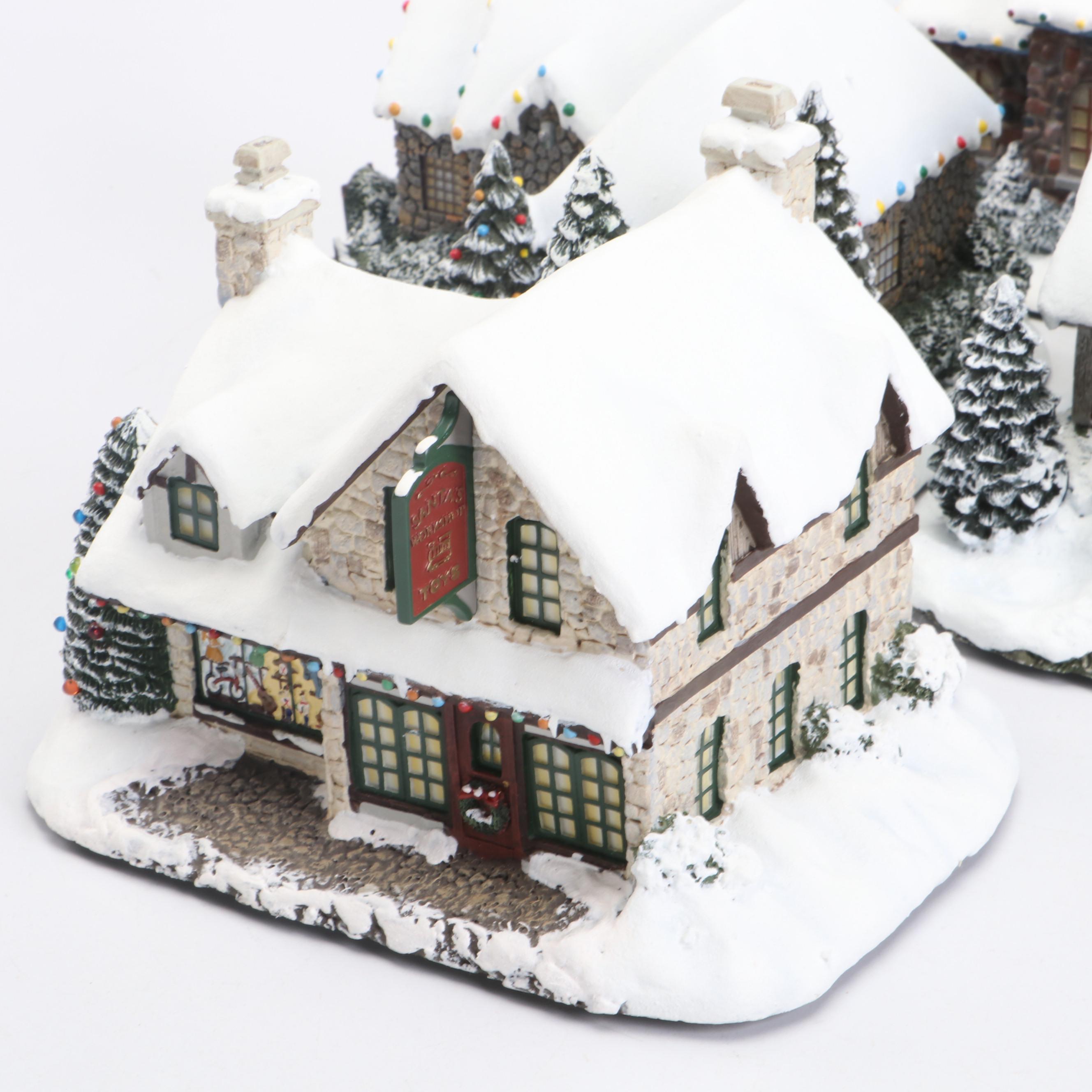 Hawthorne Village "Village Books" & More Thomas Kinkade Christmas Village Models