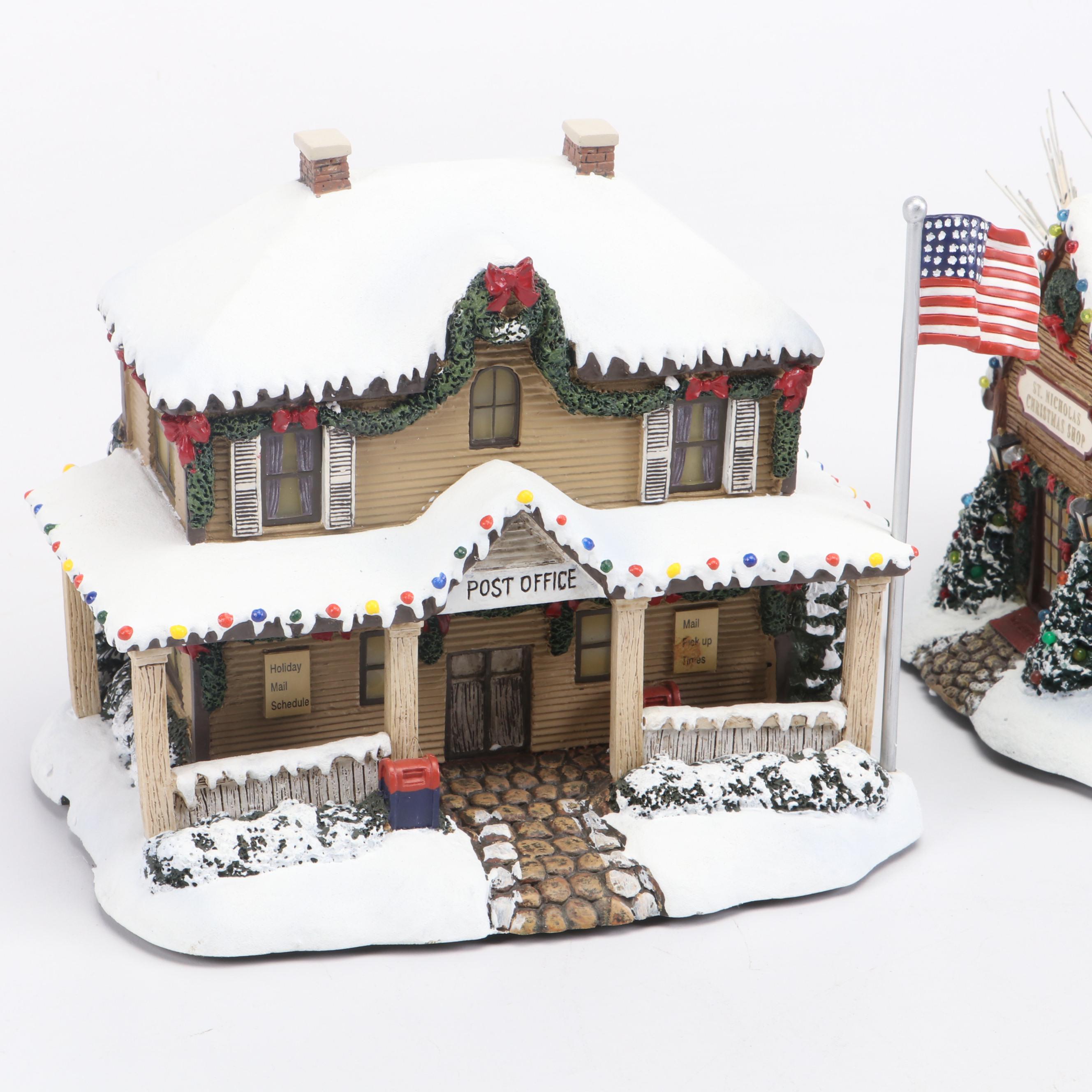 Hawthorne Village "Village Books" & More Thomas Kinkade Christmas Village Models