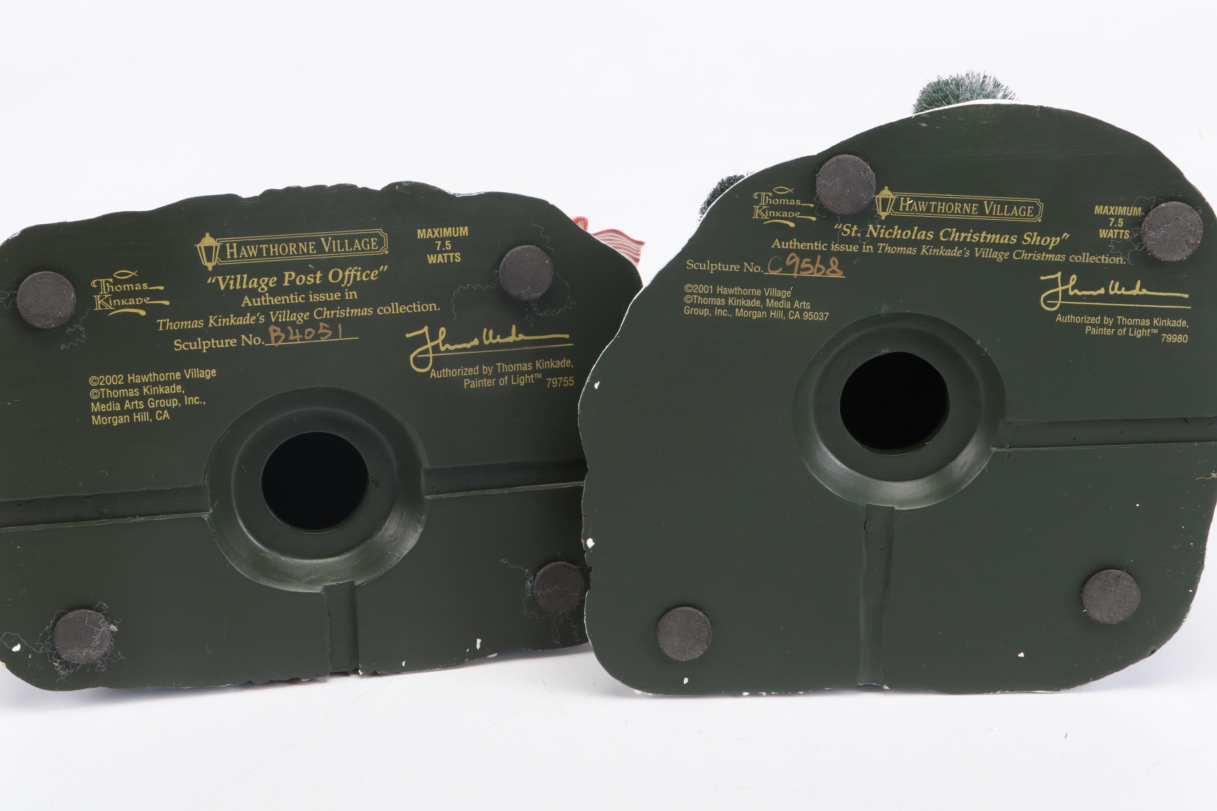 Hawthorne Village "Village Books" & More Thomas Kinkade Christmas Village Models