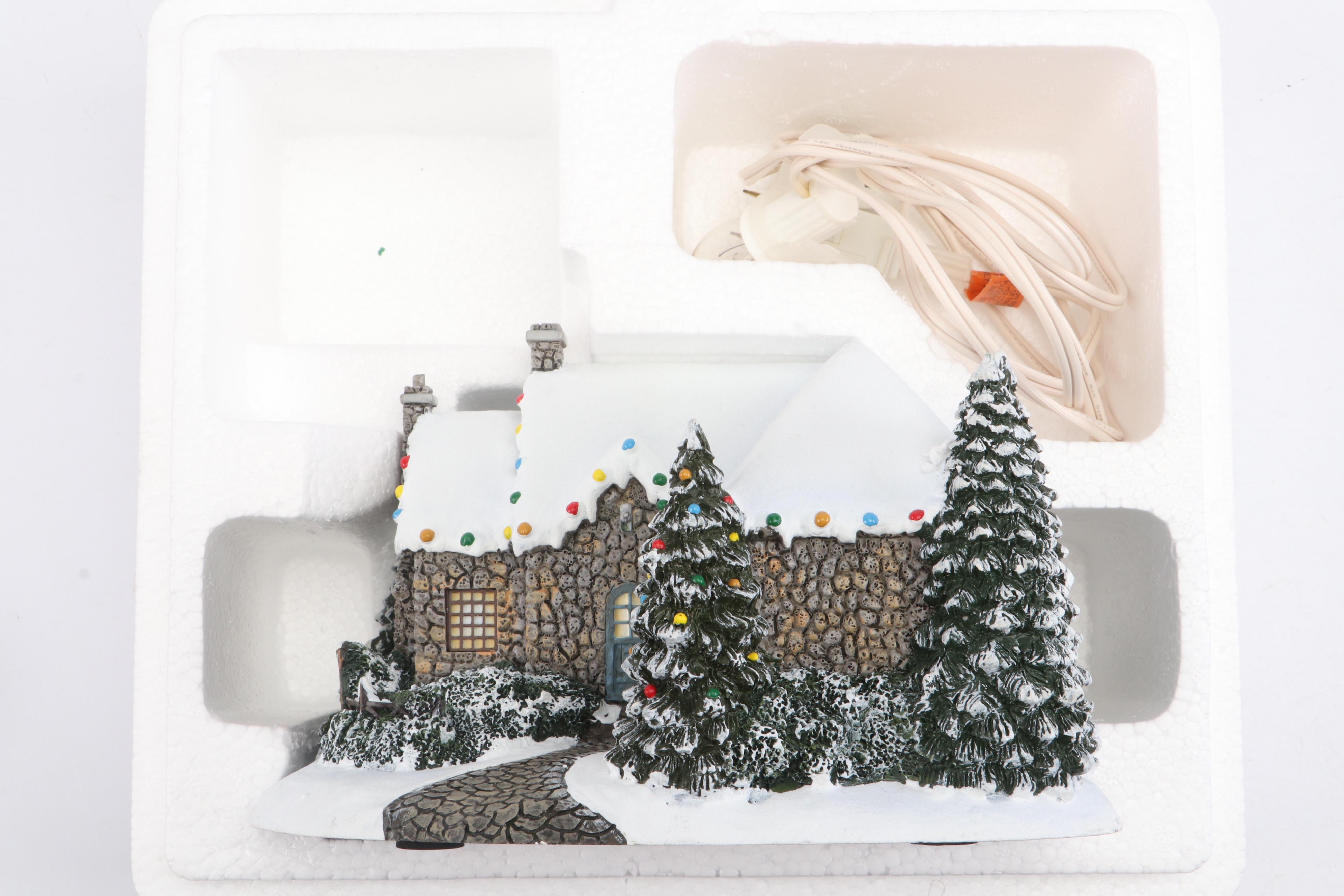 Hawthorne Village "Village Books" & More Thomas Kinkade Christmas Village Models