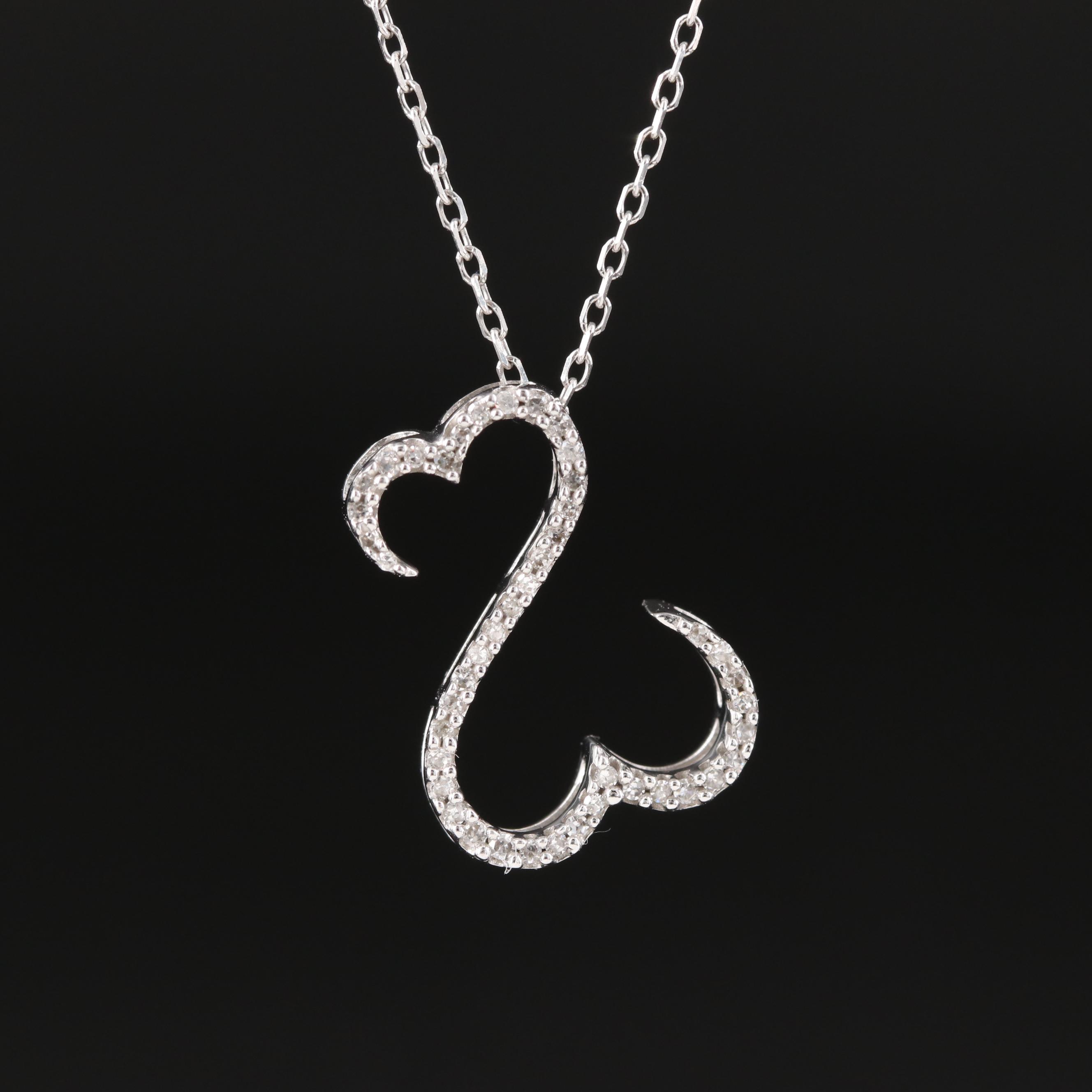 14K 0.17 CTW Diamond Heart Pendant Necklace