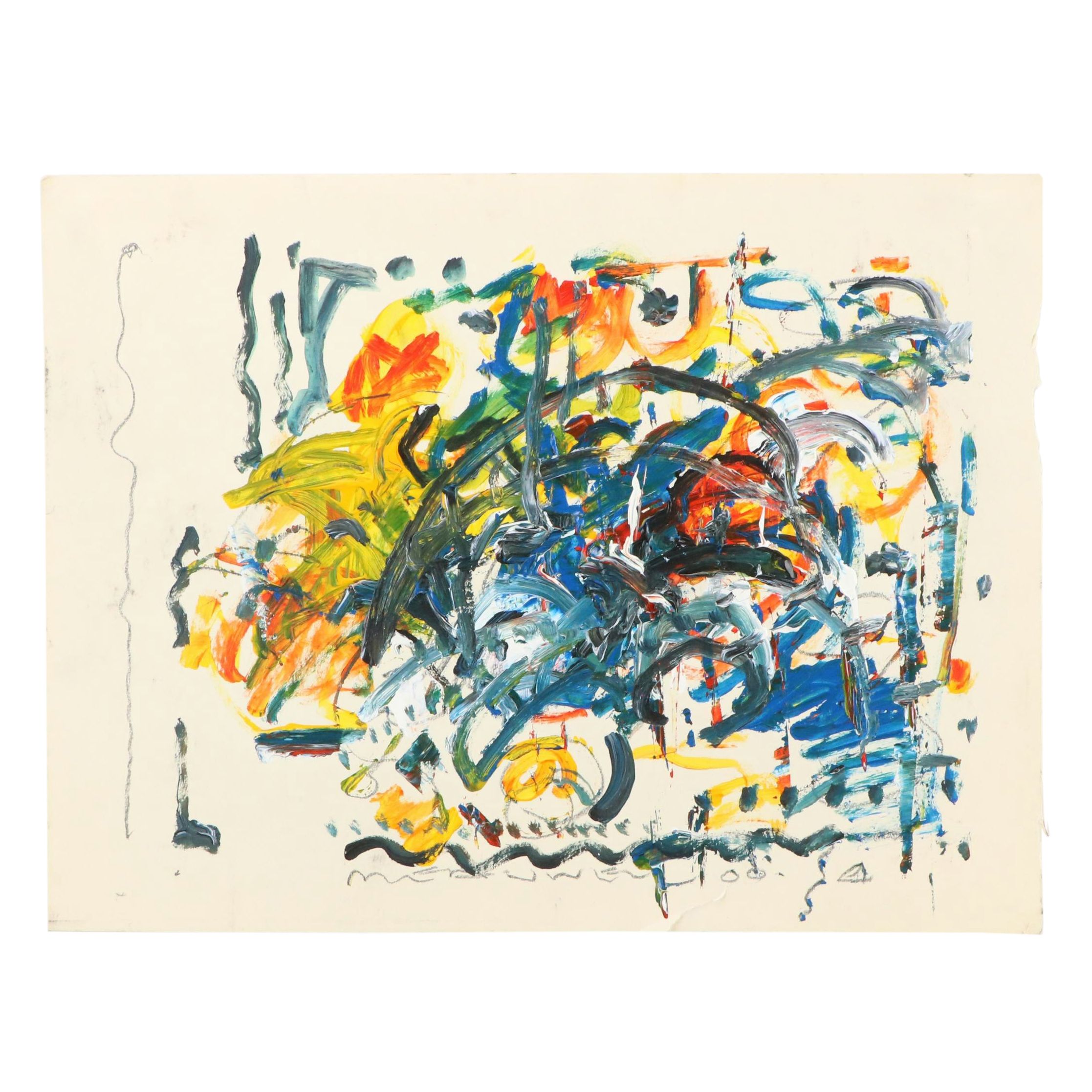 Jack Meanwell Abstract Modern Oil Painting, 2000