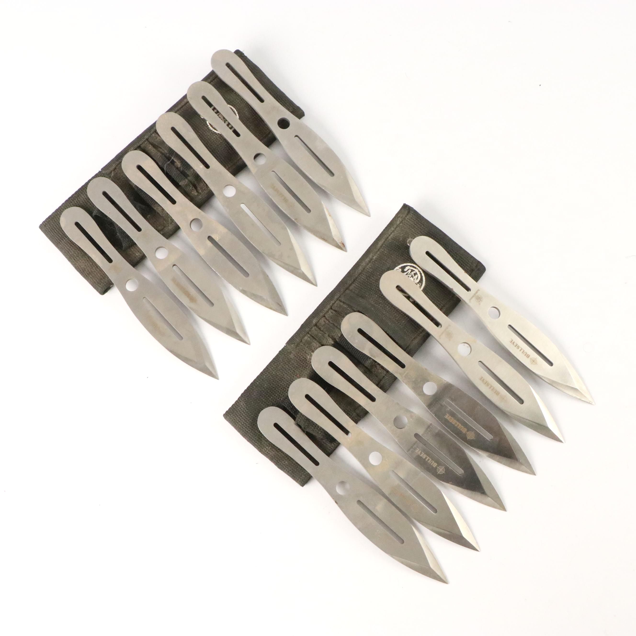 Smith & Wesson Bullseye Throwing Knives and SOG Throwing Knives with Sheaths