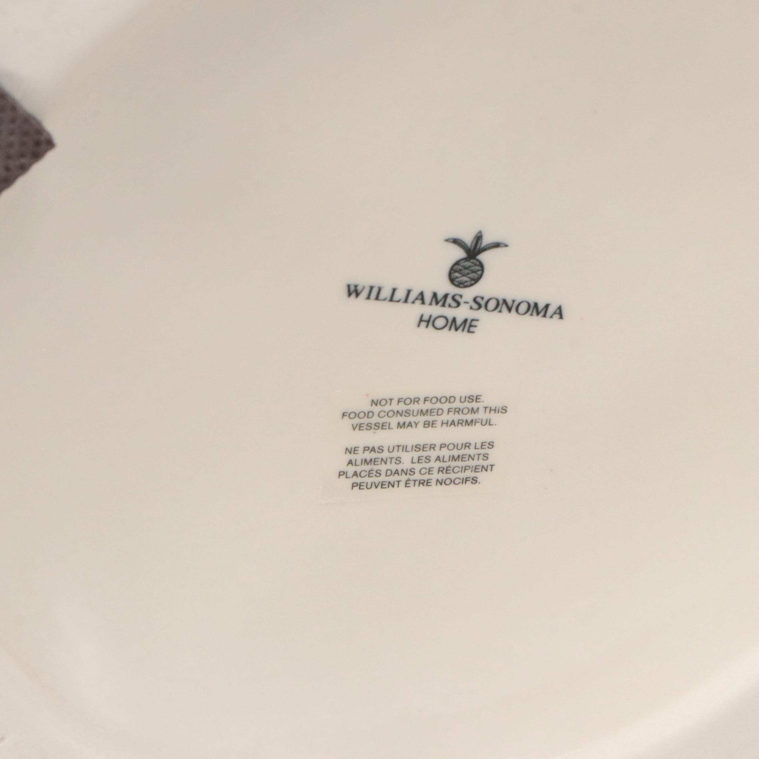 Williams-Sonoma Red on White Chinoiserie Ginger Jar