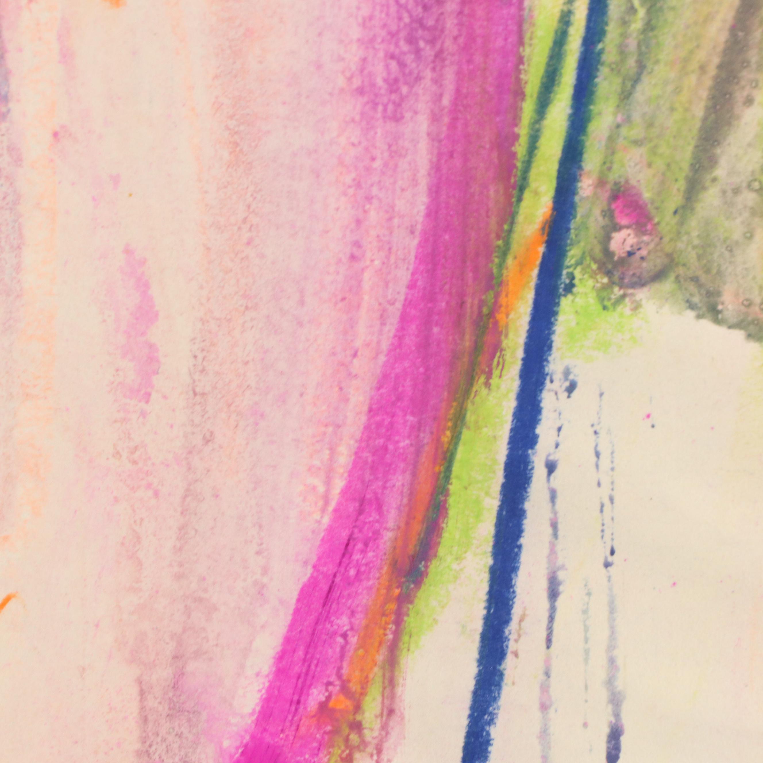 Jack Meanwell Figural Modern Oil Pastel Drawing, 1990