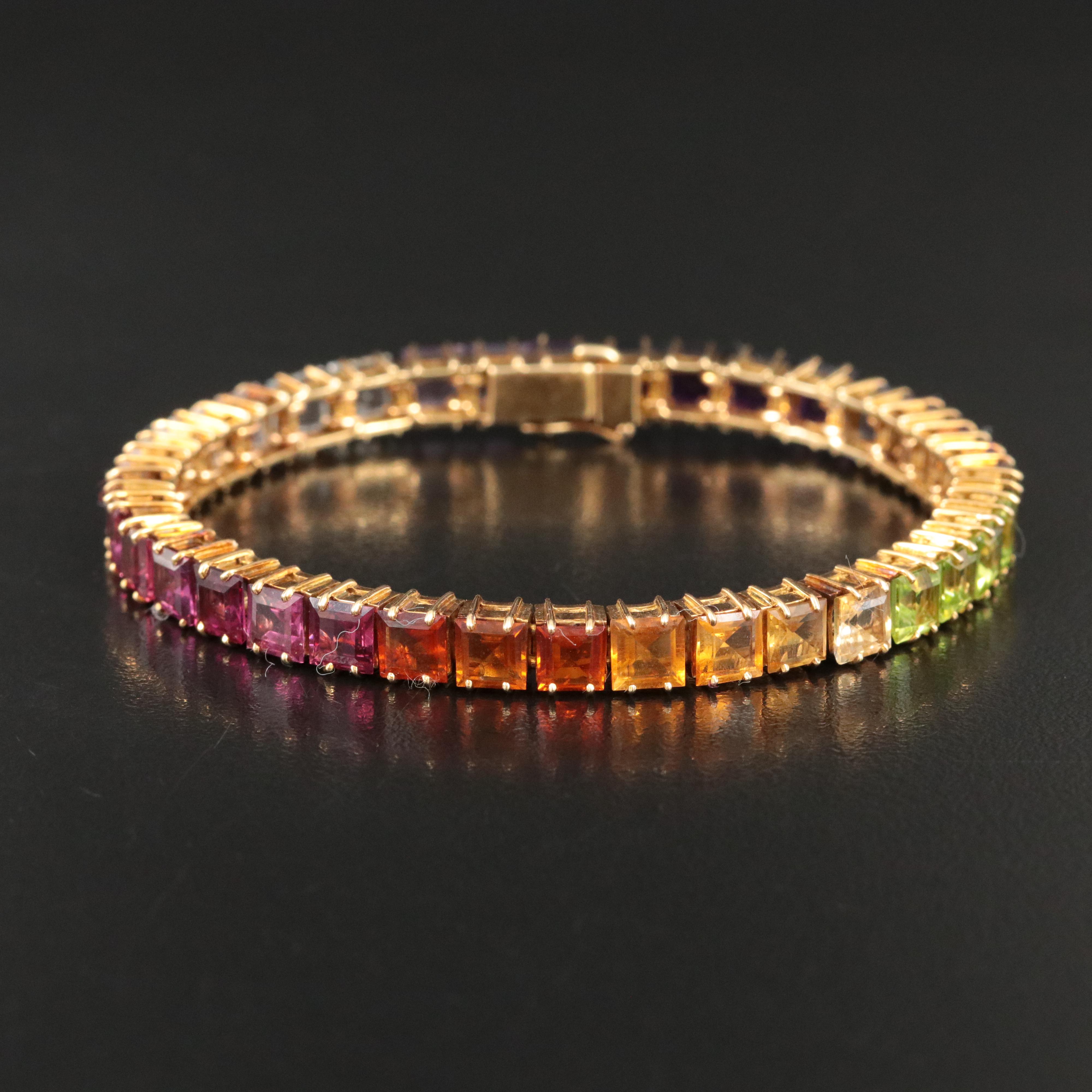 H. Stern 18K Multi Gemstone Rainbow Bracelet