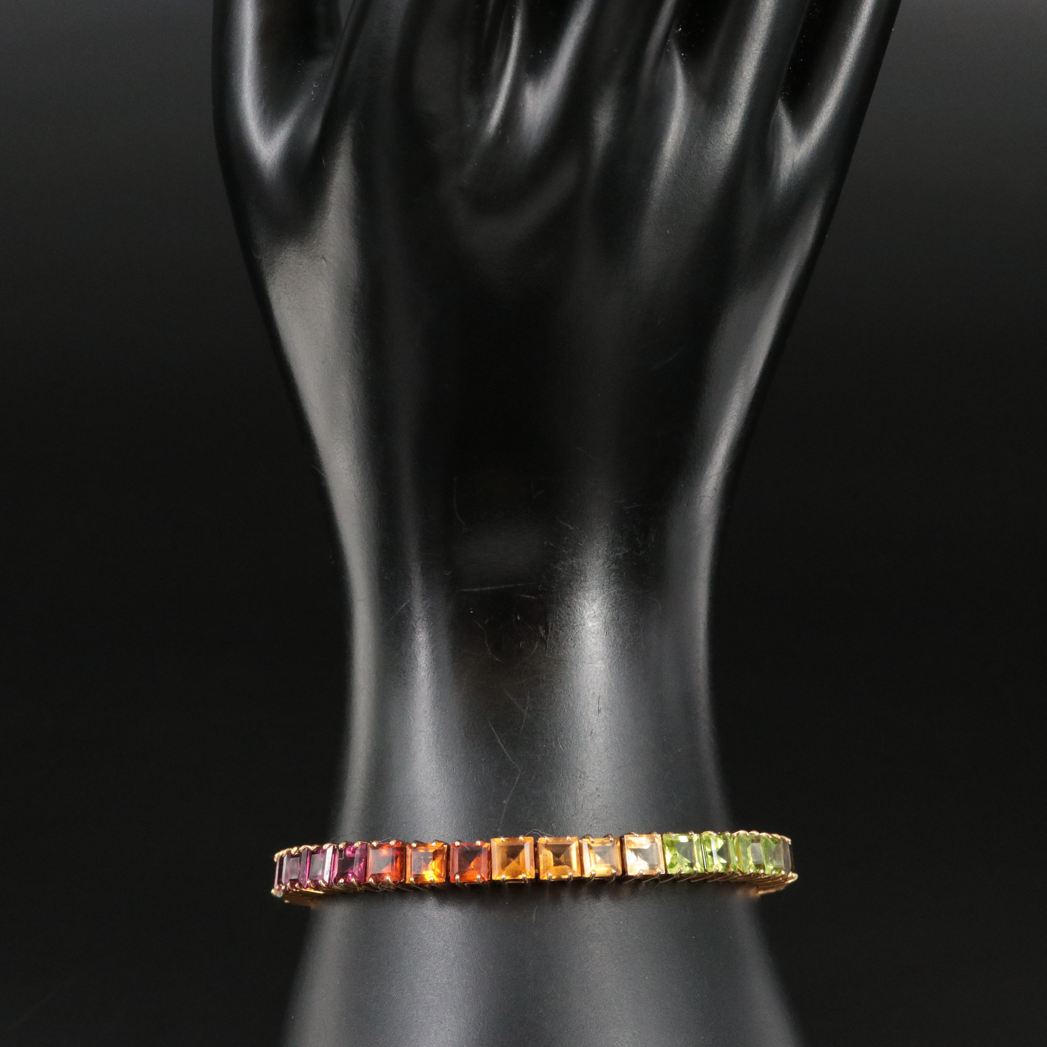 H. Stern 18K Multi Gemstone Rainbow Bracelet