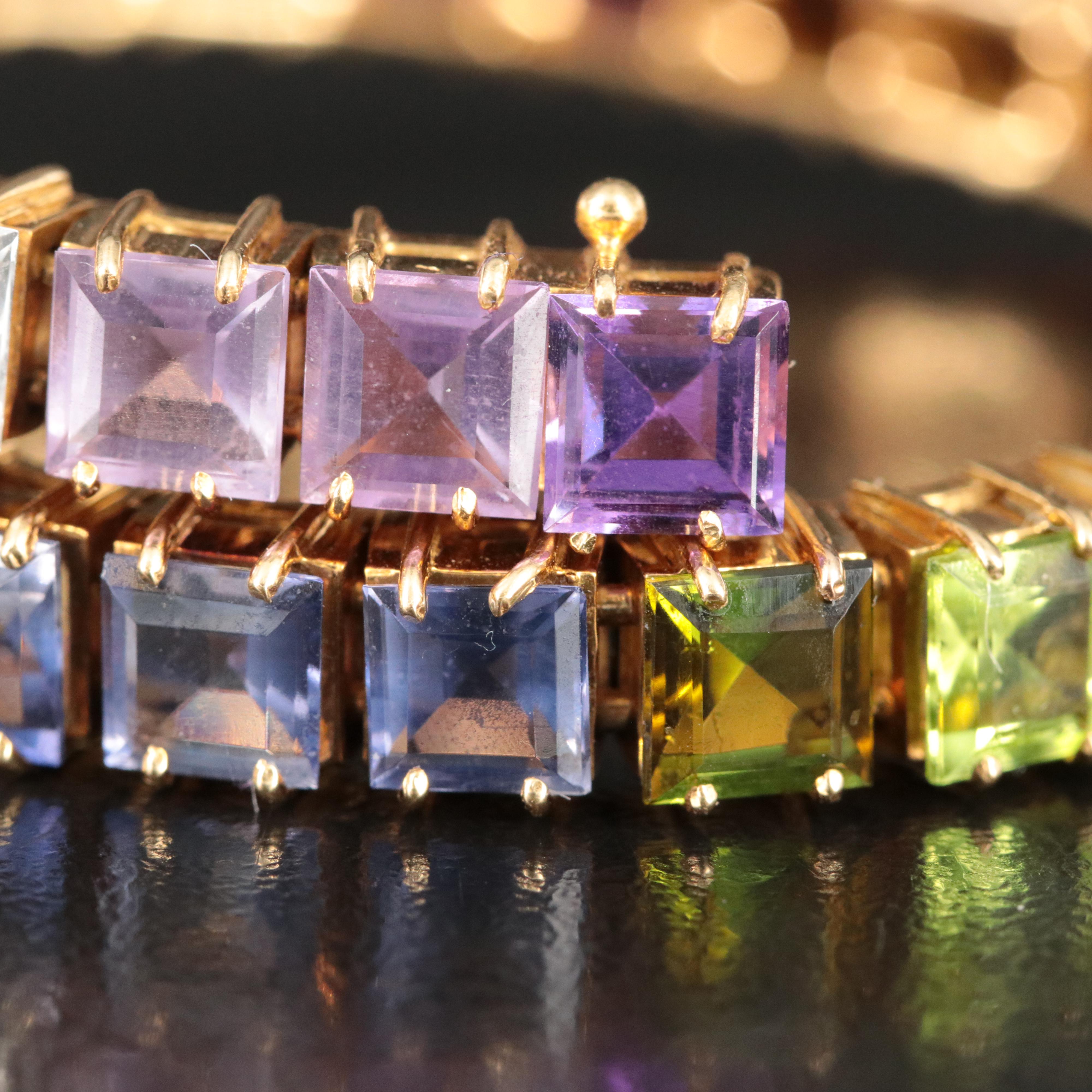 H. Stern 18K Multi Gemstone Rainbow Bracelet